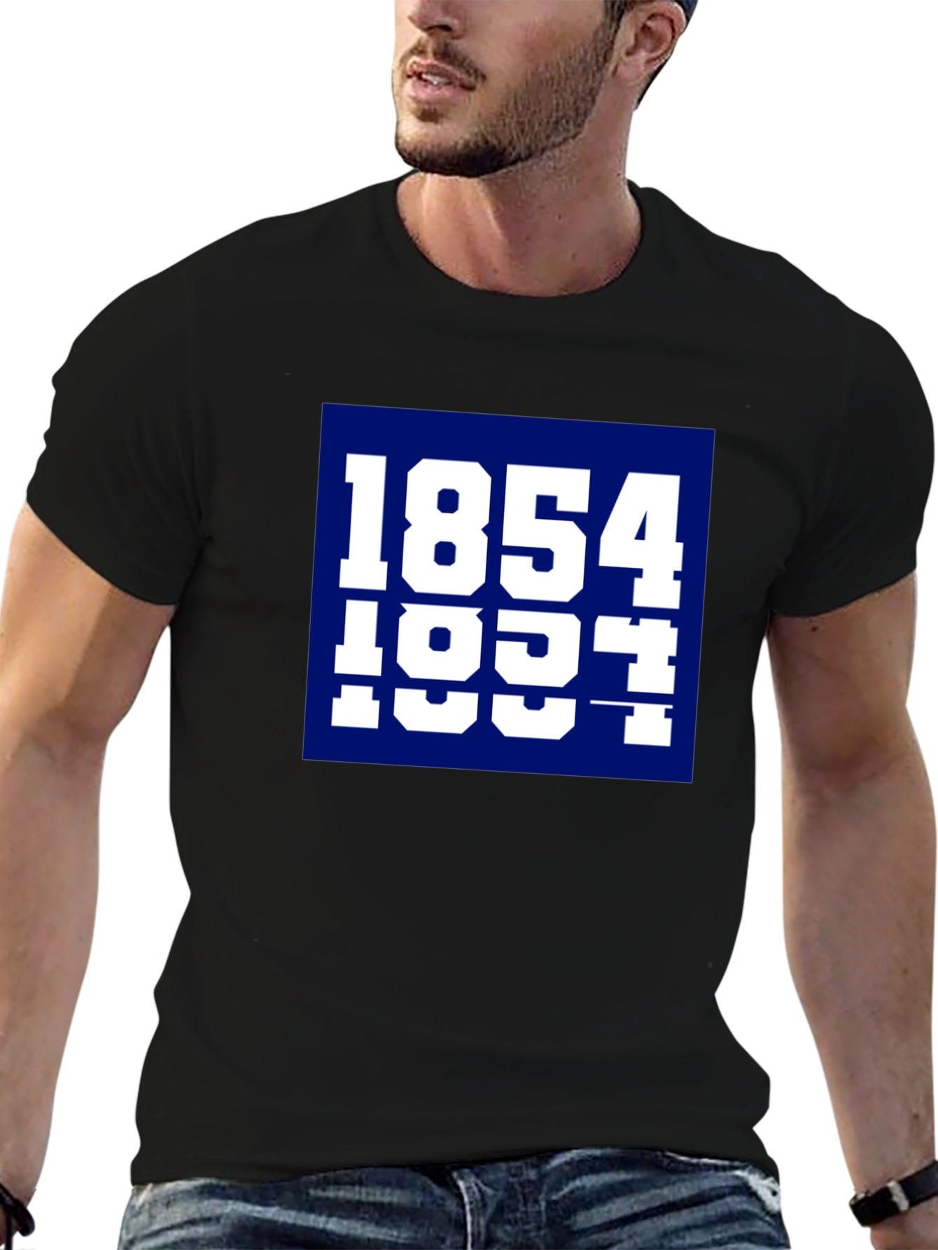 1854 1931 Graphic Tee - Black Cotton Blend