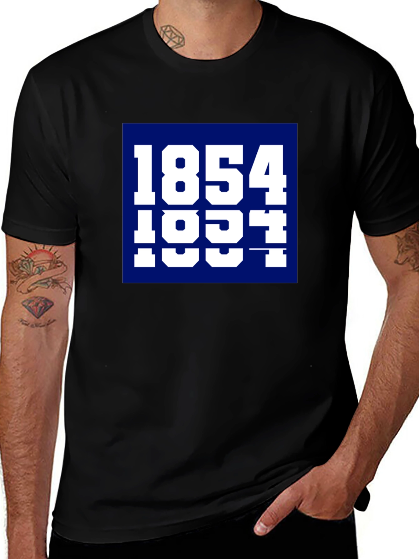 1854 1931 Graphic Tee - Black Cotton Blend