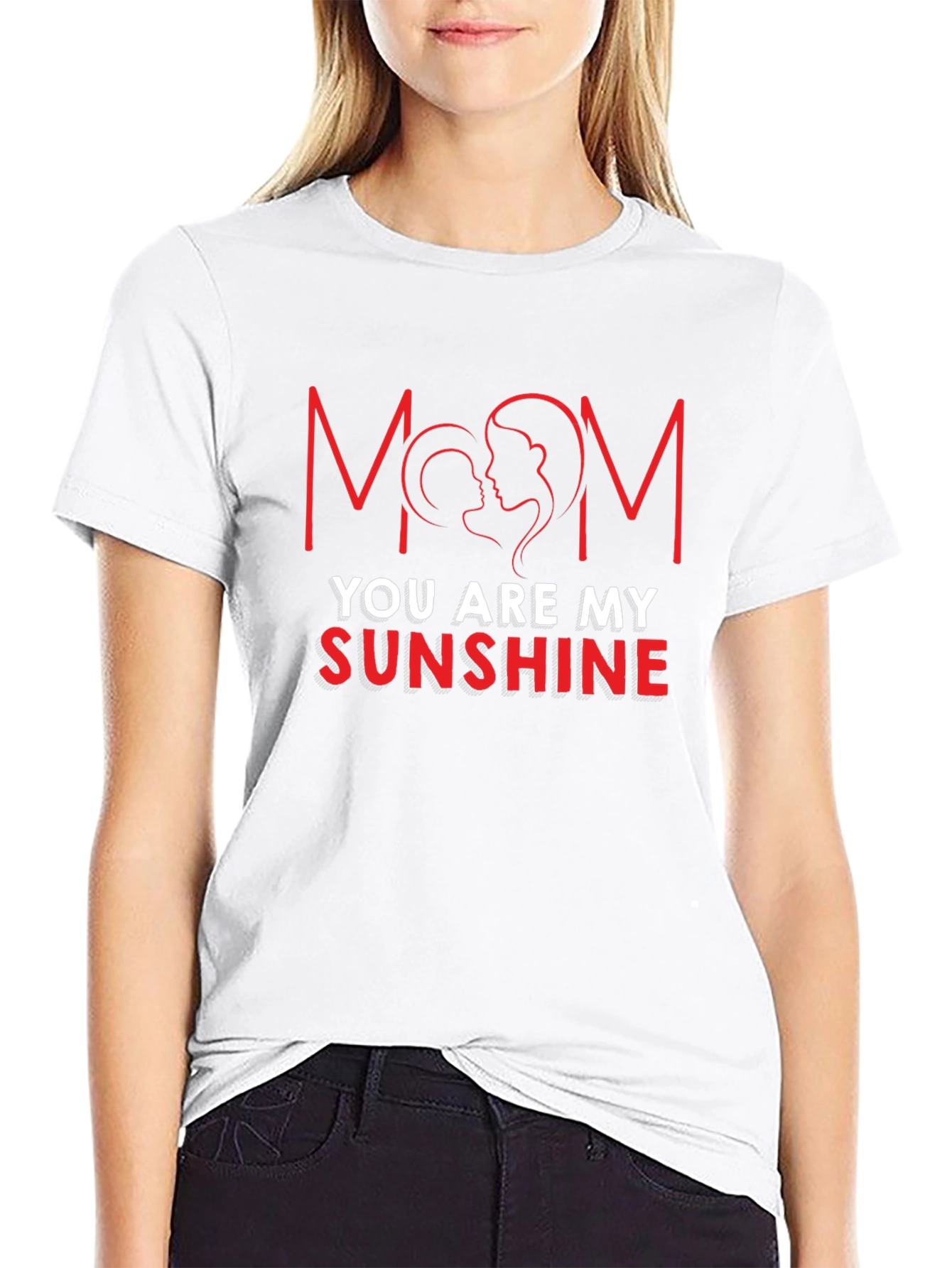 Mom You Are My Sunshine Graphic Tee - Black