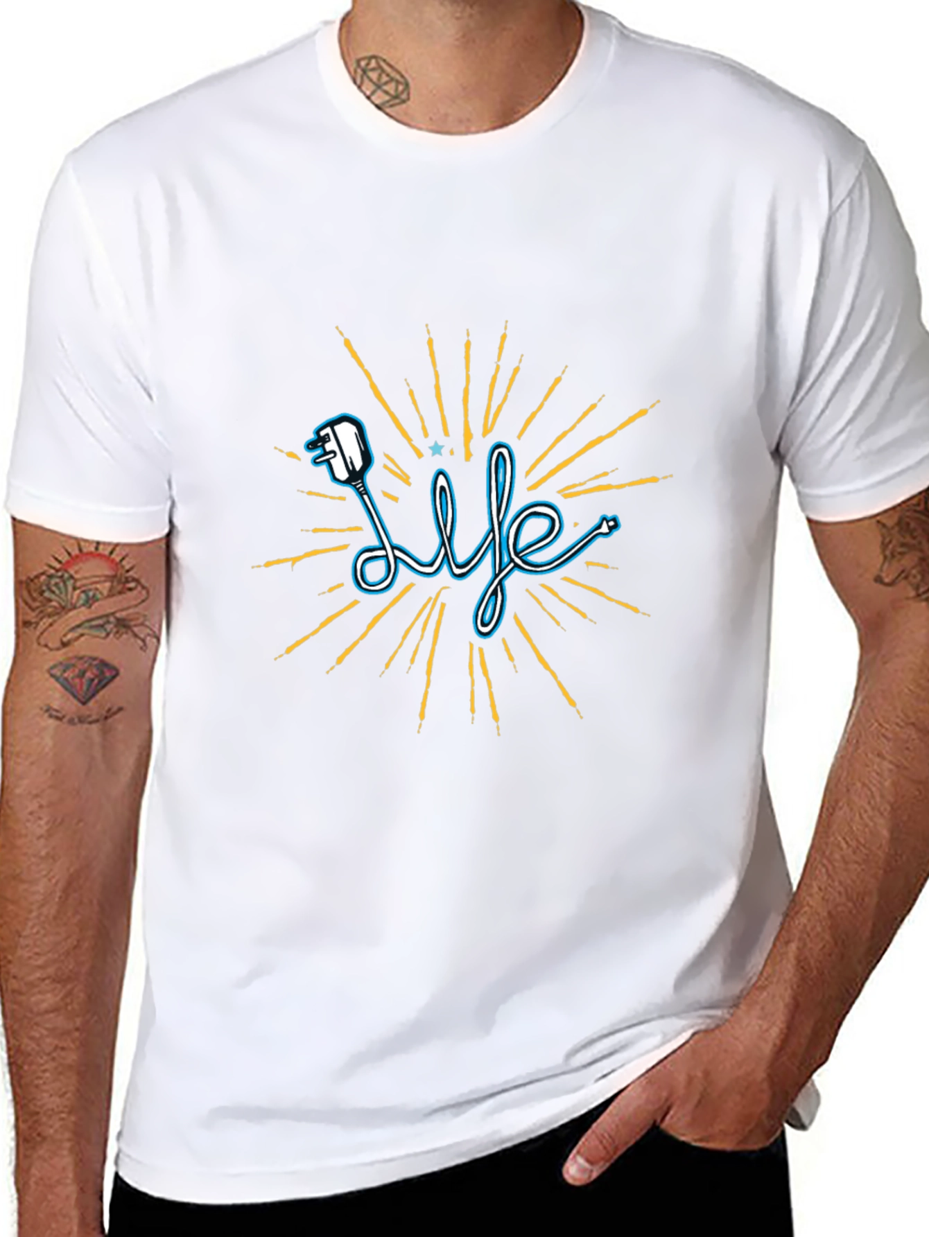 Life Plug T-Shirt - Electrician Style
