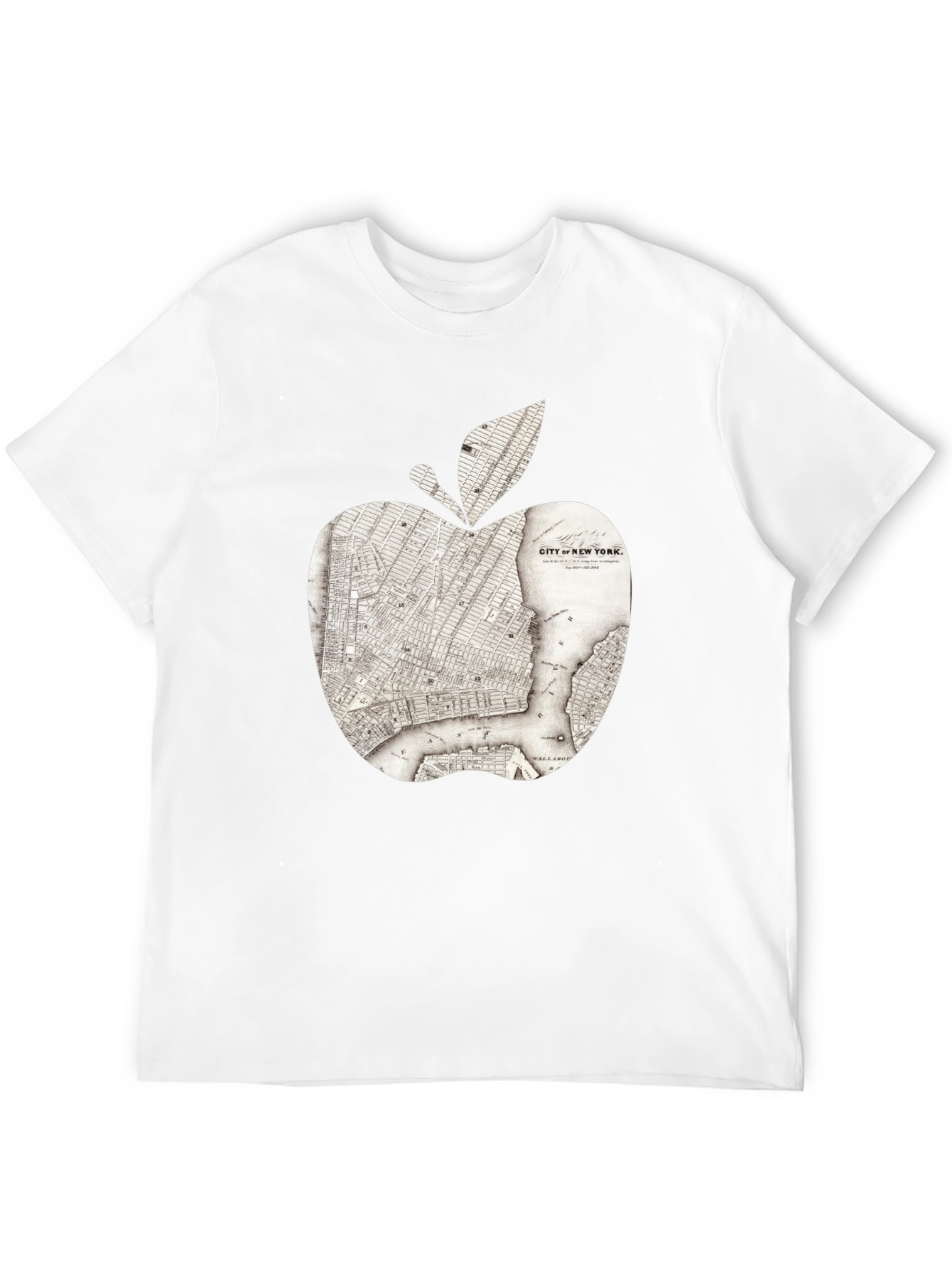 New York Apple Map Graphic Tee