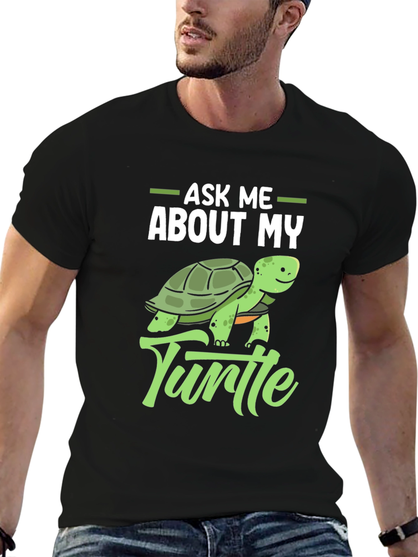 Ask Me About My Turtle Graphic T-Shirt
