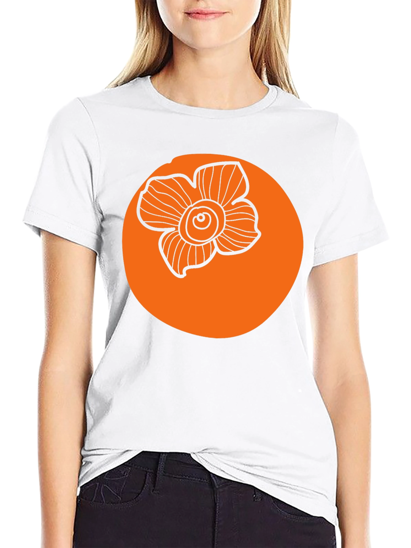 Floral Graphic Tee - Black Casual T-Shirt