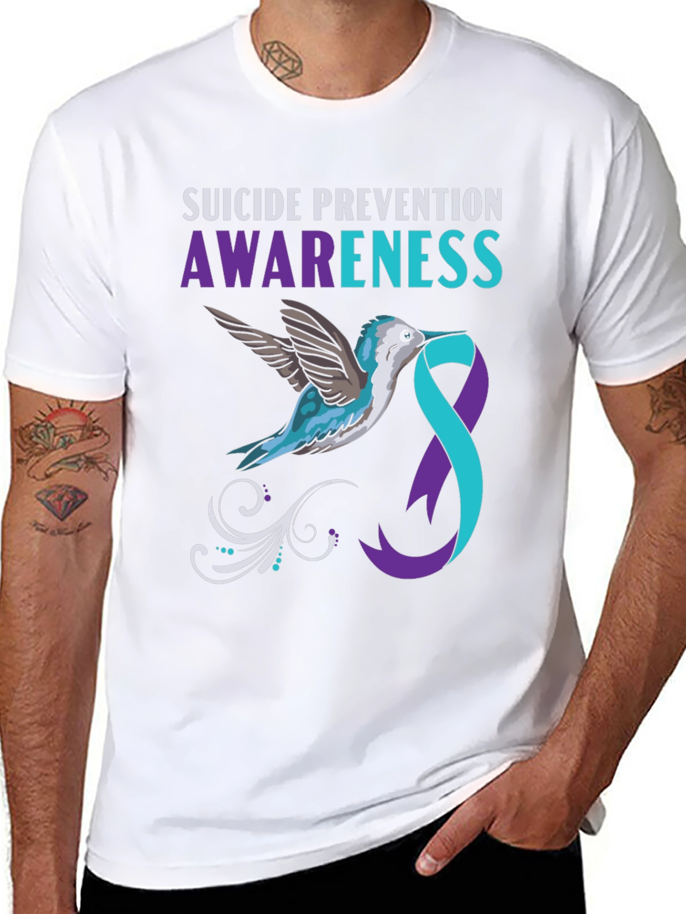 Suicide Prevention Awareness Hummingbird T-Shirt