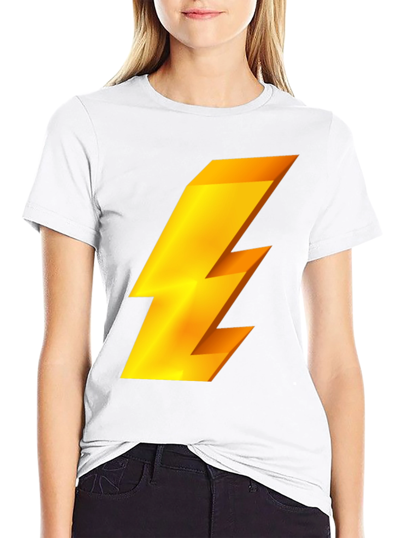 Lightning Bolt Graphic Tee - Black