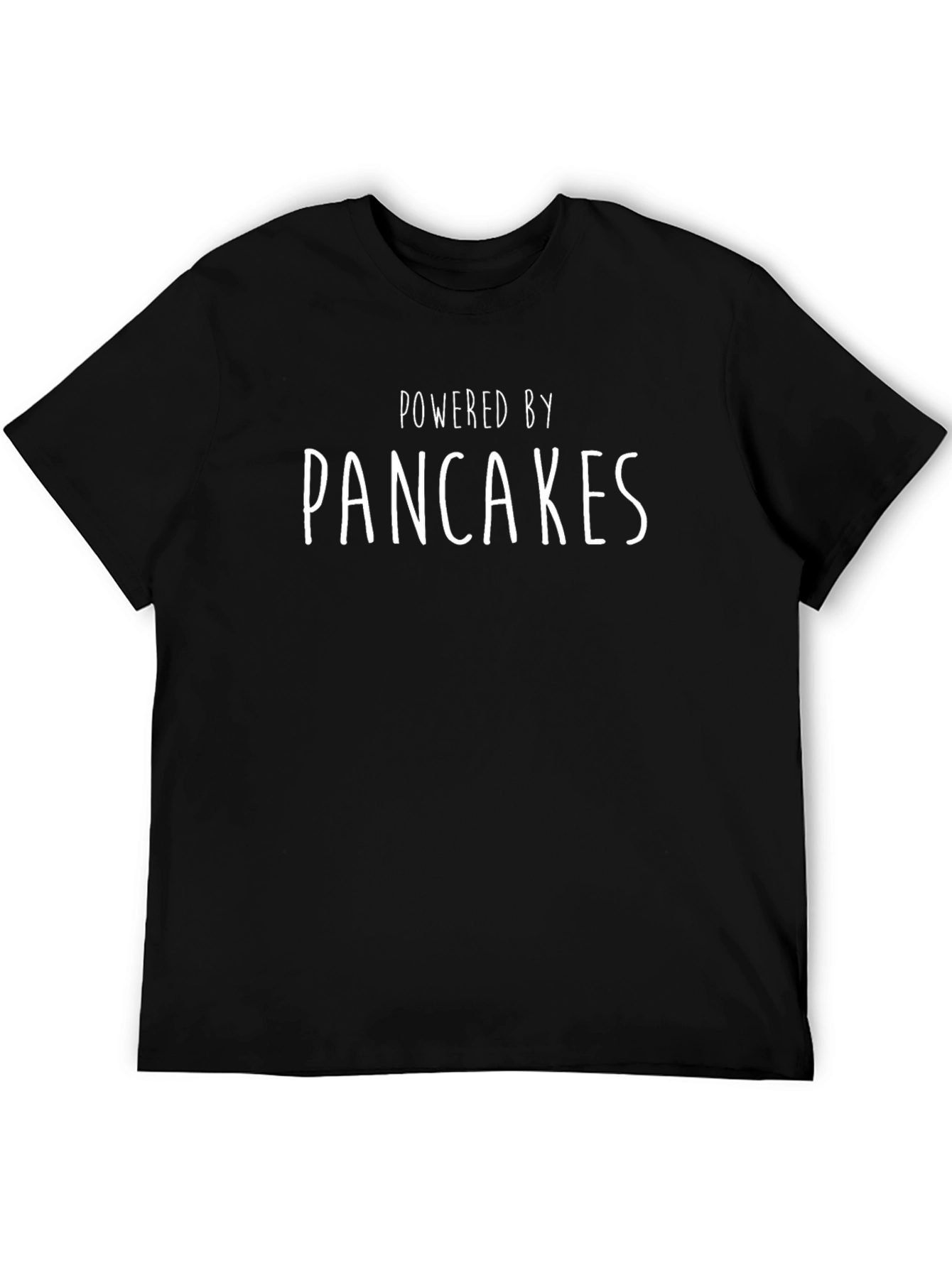Powered By Pancakes T-Shirt - Funny Breakfast Tee