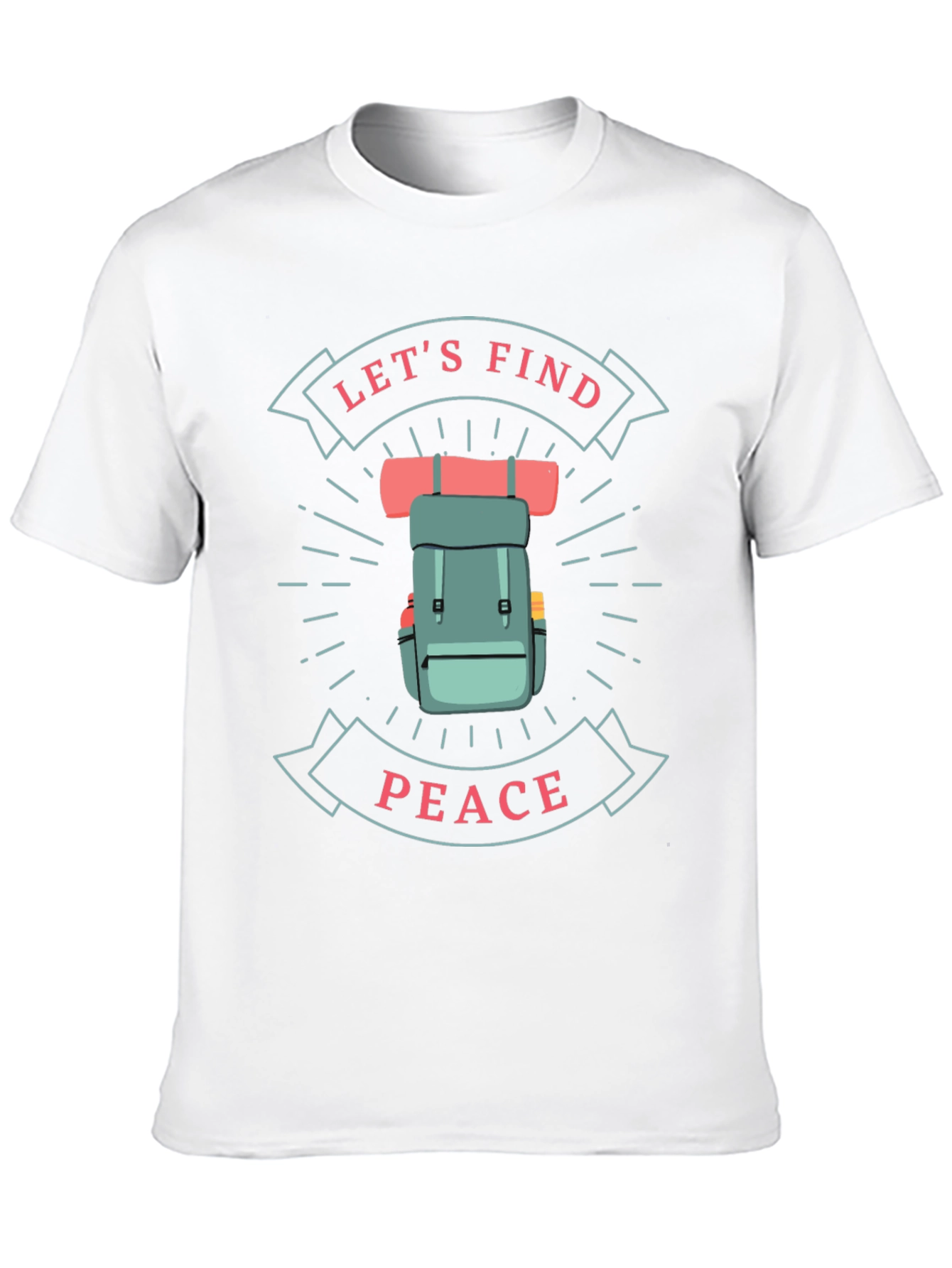 Lets Find Peace Graphic T-Shirt - Hiking Adventure Tee