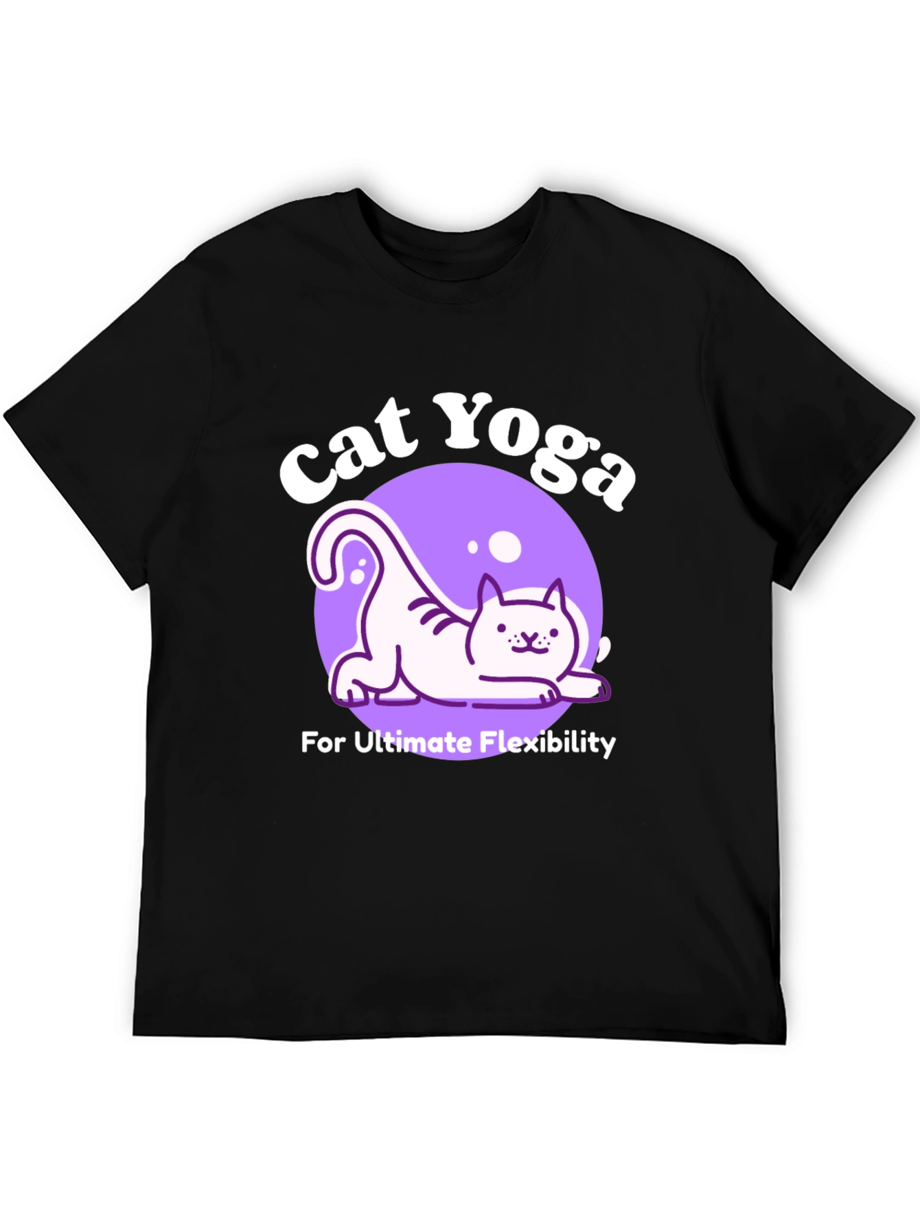 Cat Yoga Black T-Shirt - Ultimate Flexibility