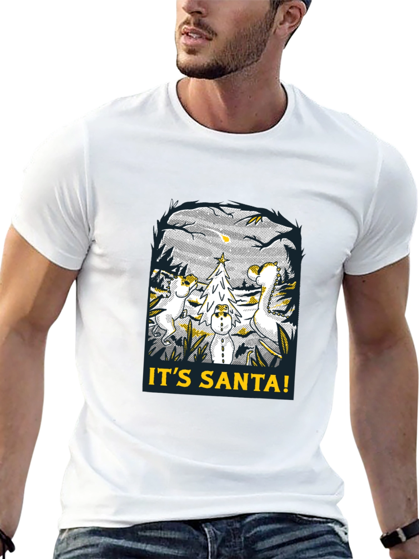 Dino Its Santa! Graphic Tee