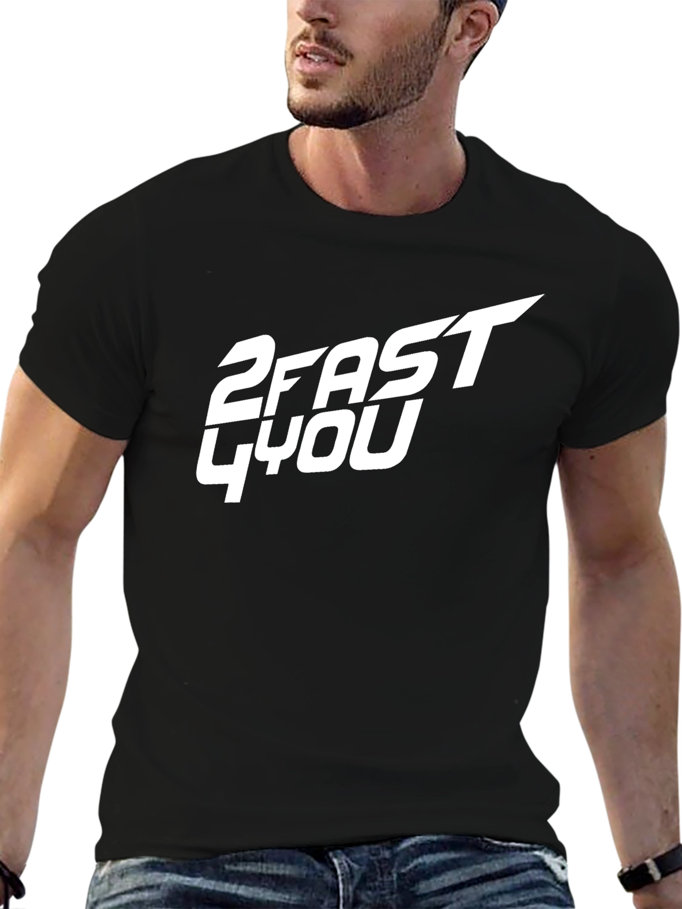 2 Fast 4 You Graphic T-Shirt - Black