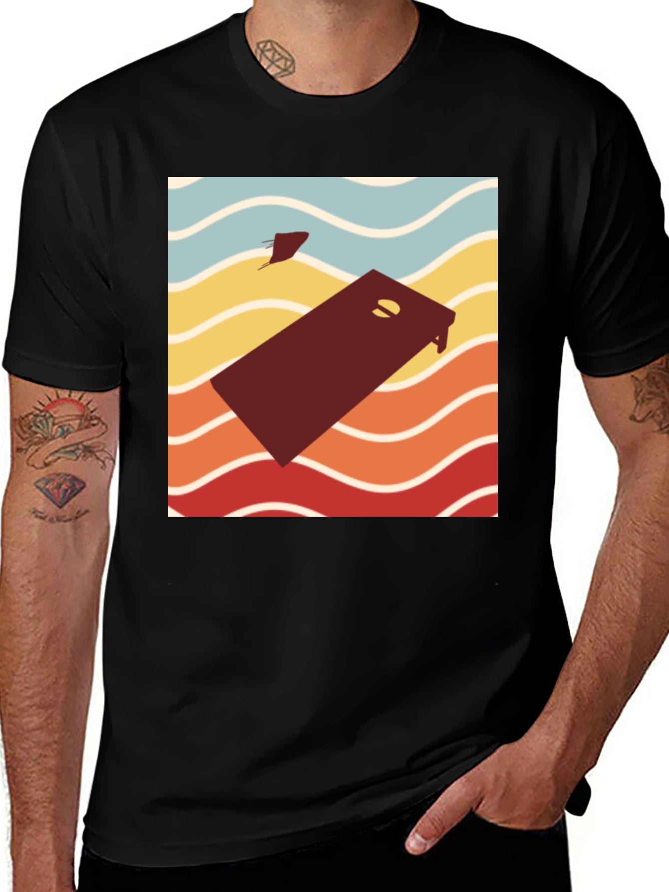 Retro Cornhole Player T-Shirt