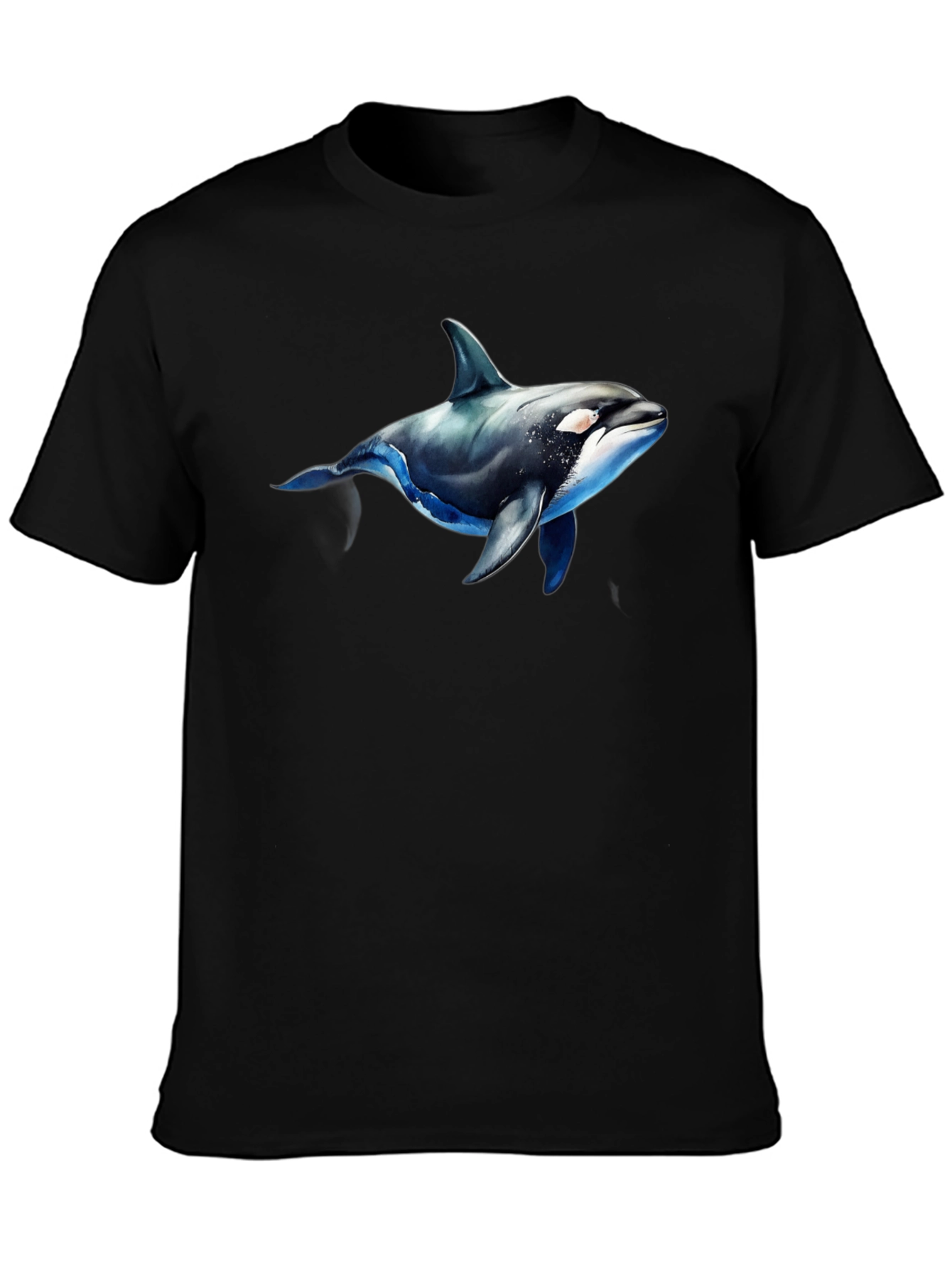 Orca Graphic Black T-Shirt - Marine Life Tee