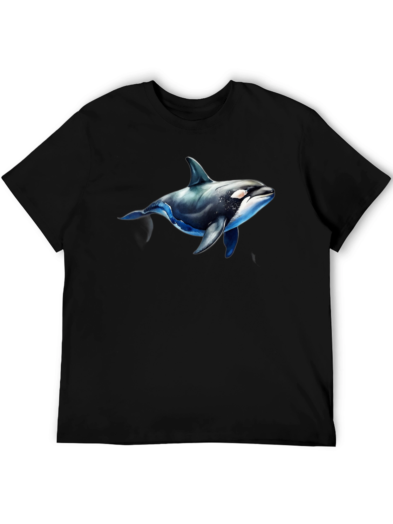 Orca Graphic Black T-Shirt - Marine Life Tee