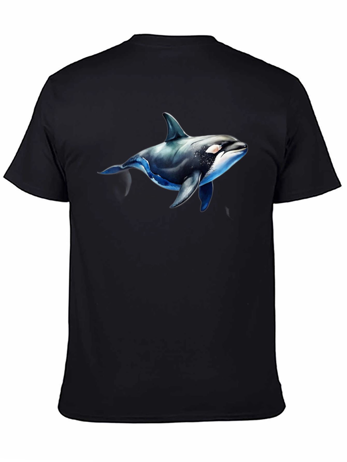 Orca Graphic Black T-Shirt - Marine Life Tee
