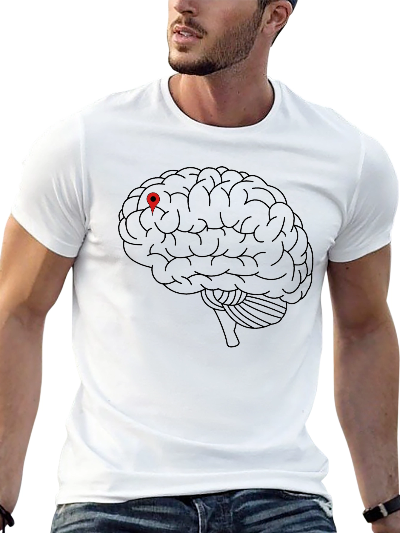 Brain Location T-Shirt - Smart Style