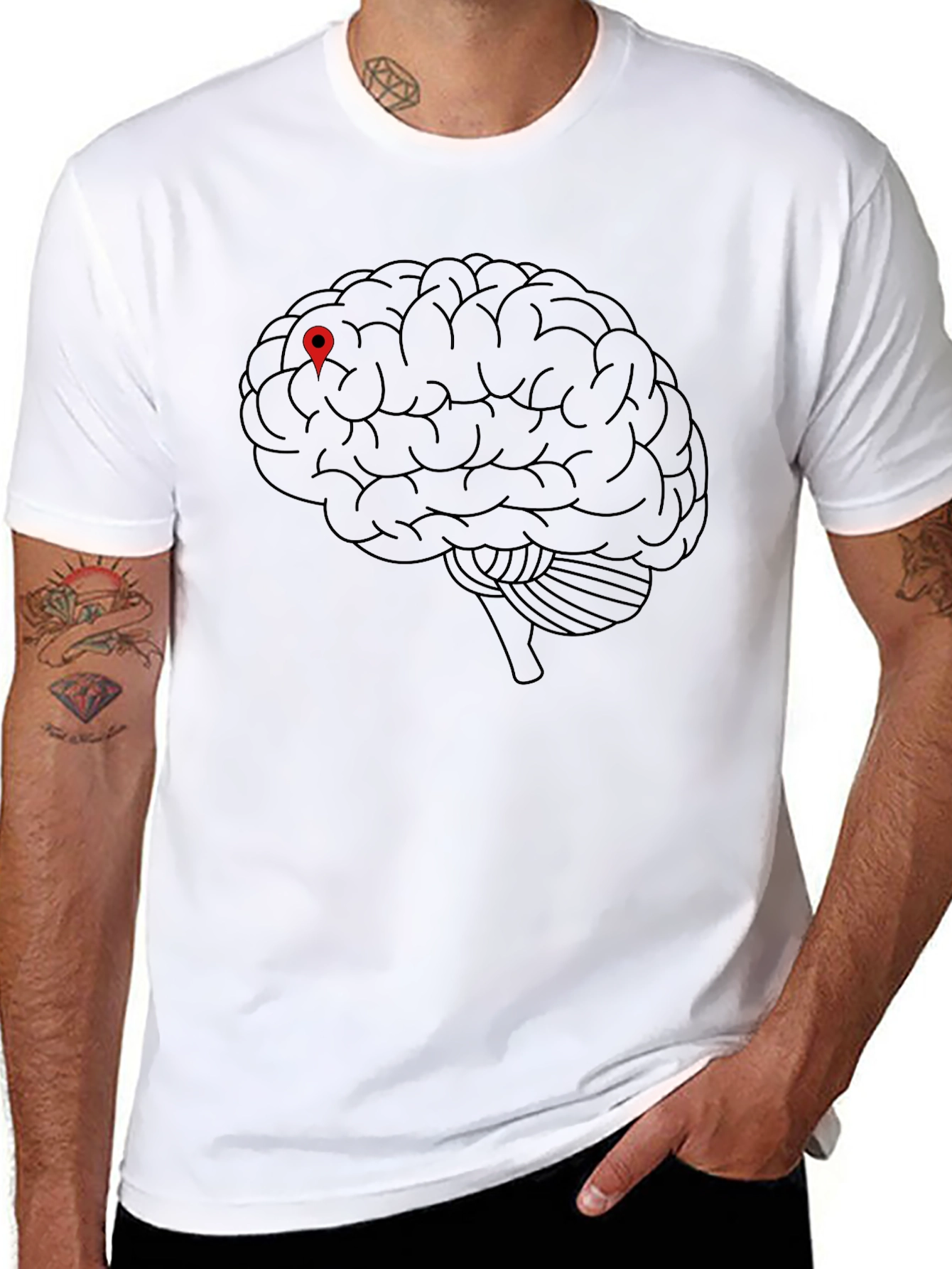 Brain Location T-Shirt - Smart Style