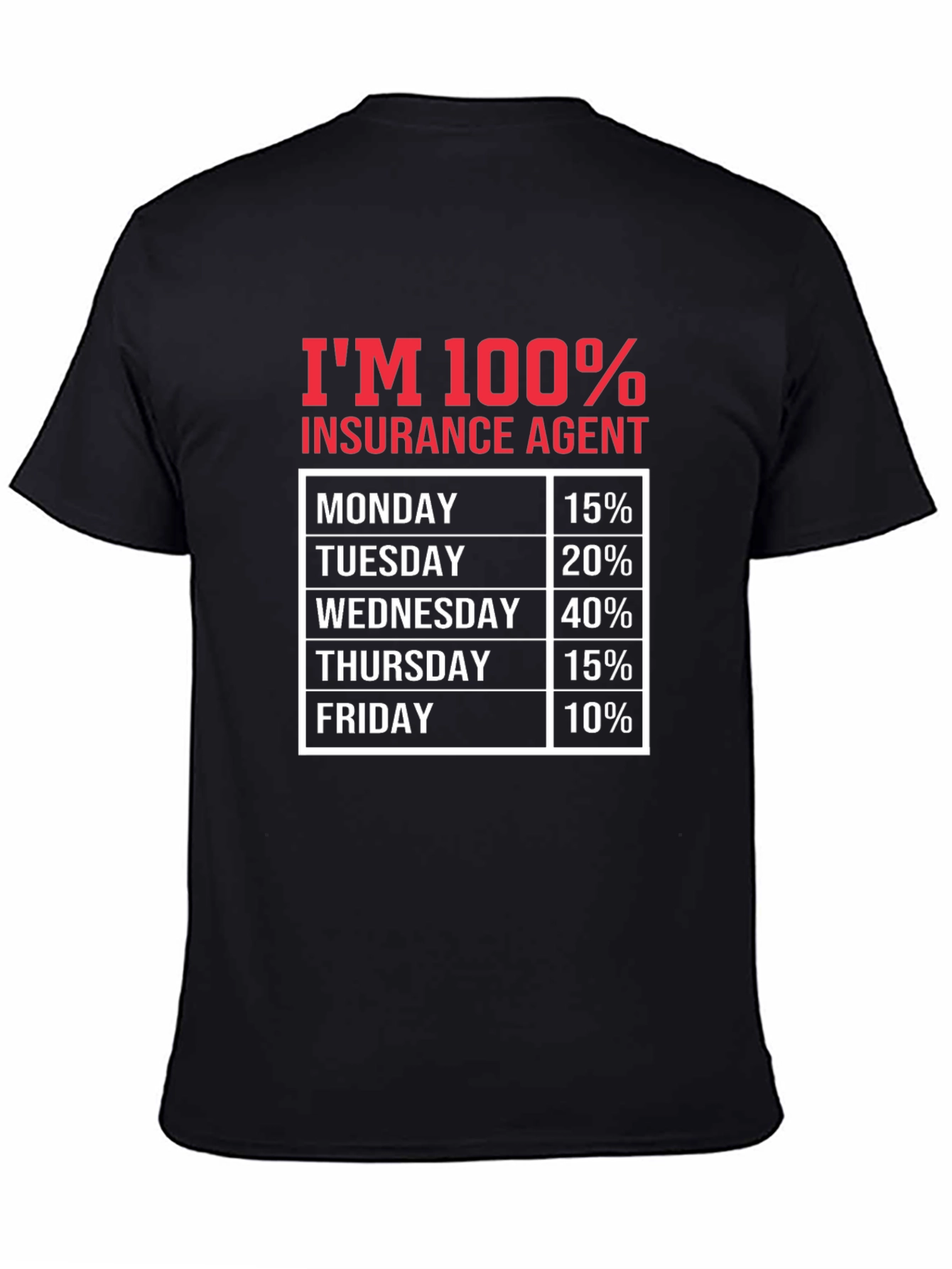 Im 100% Insurance Agent T-Shirt