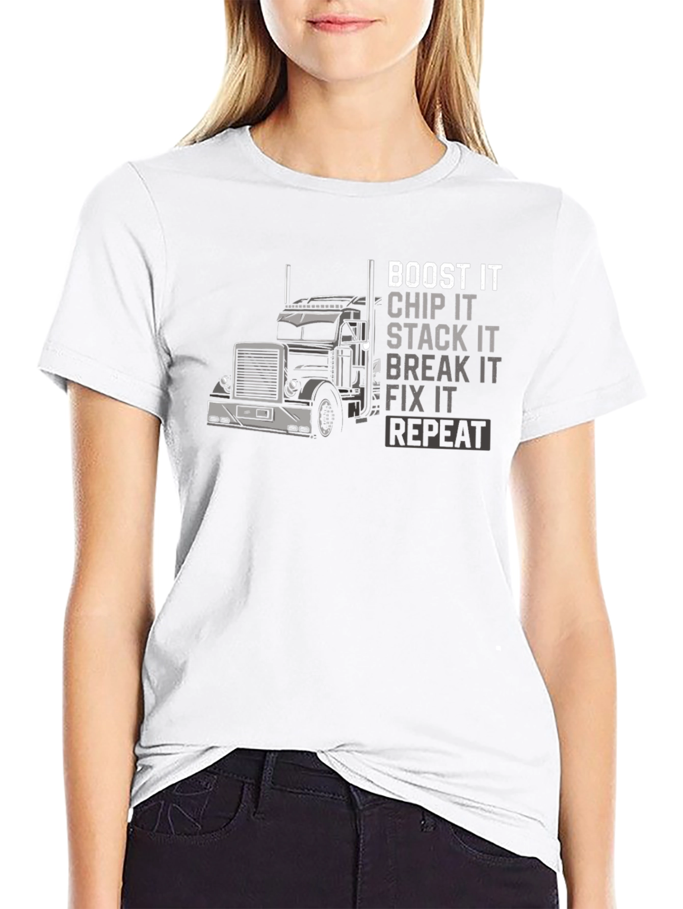 Boost It Trucker T-Shirt - Black