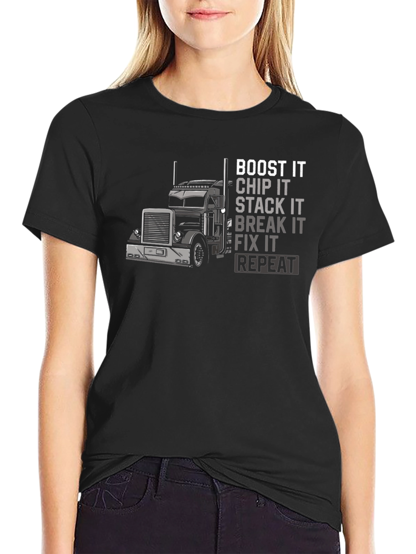Boost It Trucker T-Shirt - Black