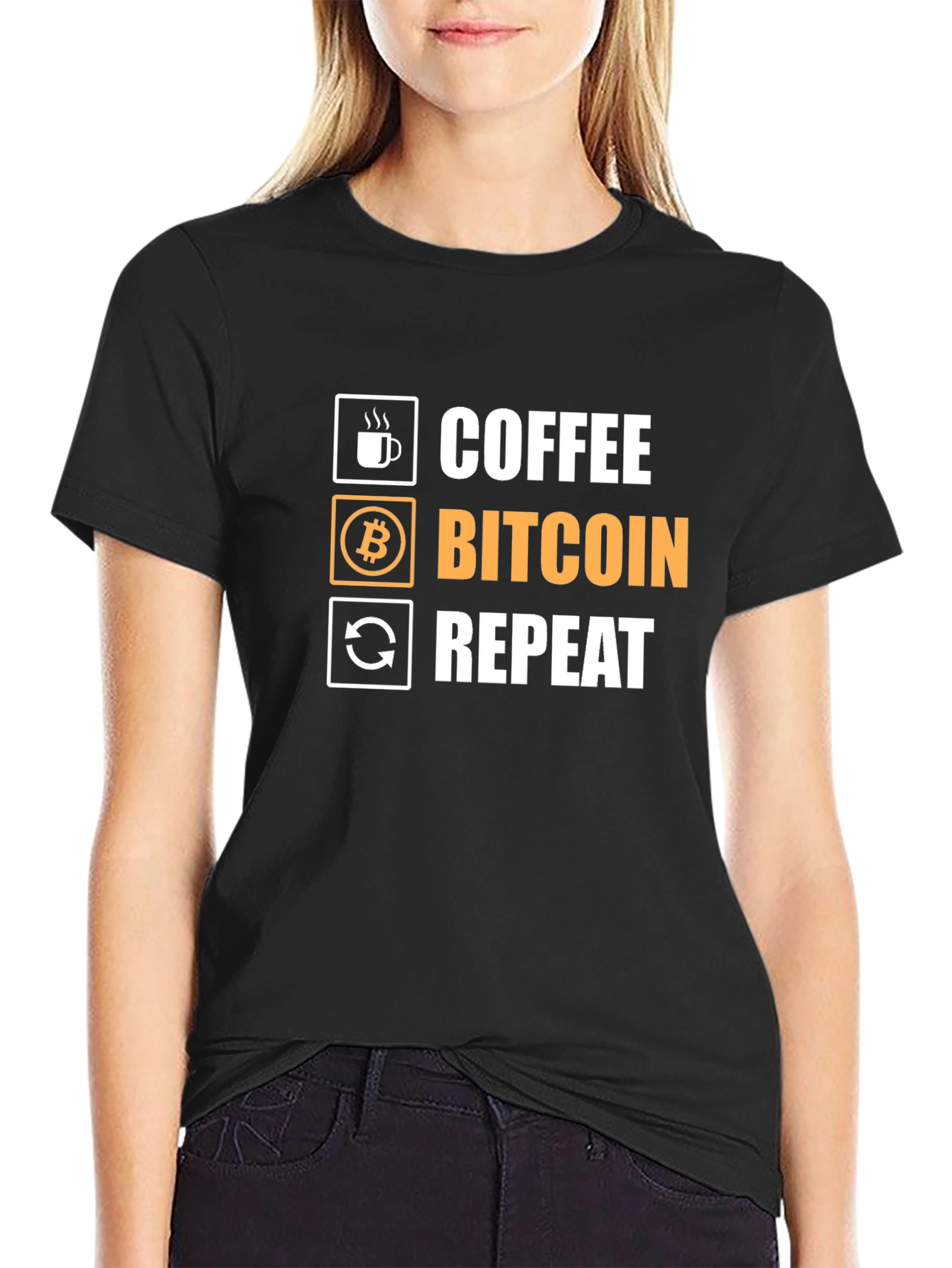 Coffee Bitcoin Repeat - Crypto T-Shirt