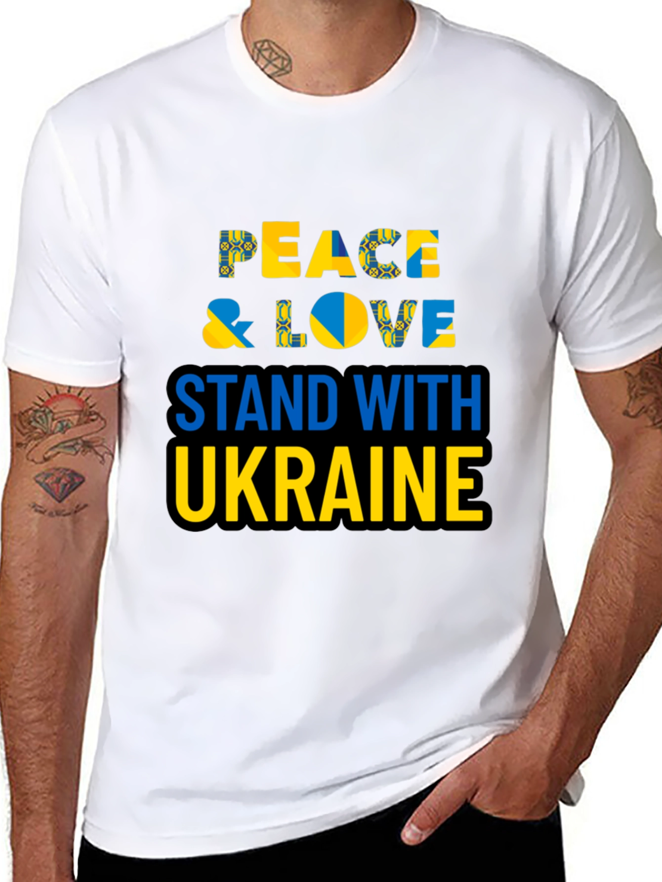 Peace & Love Stand with Ukraine T-Shirt