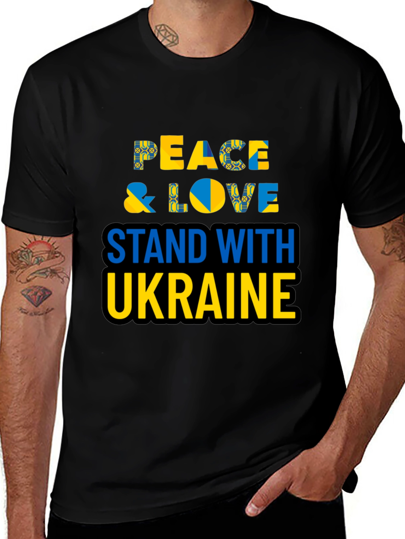Peace & Love Stand with Ukraine T-Shirt