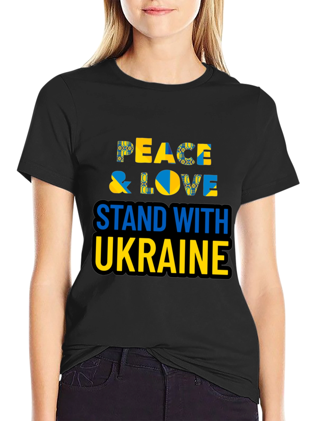 Peace & Love Stand with Ukraine T-Shirt
