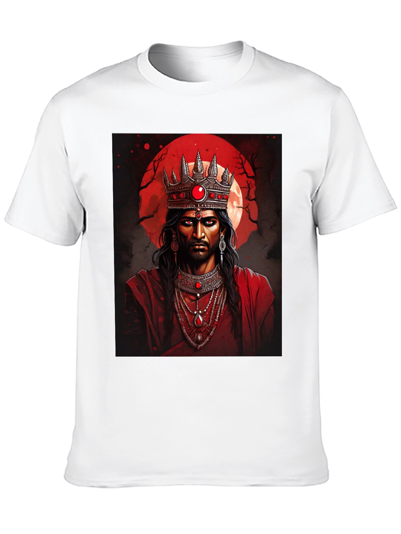 Crimson King Graphic Tee - Regal Gothic Style