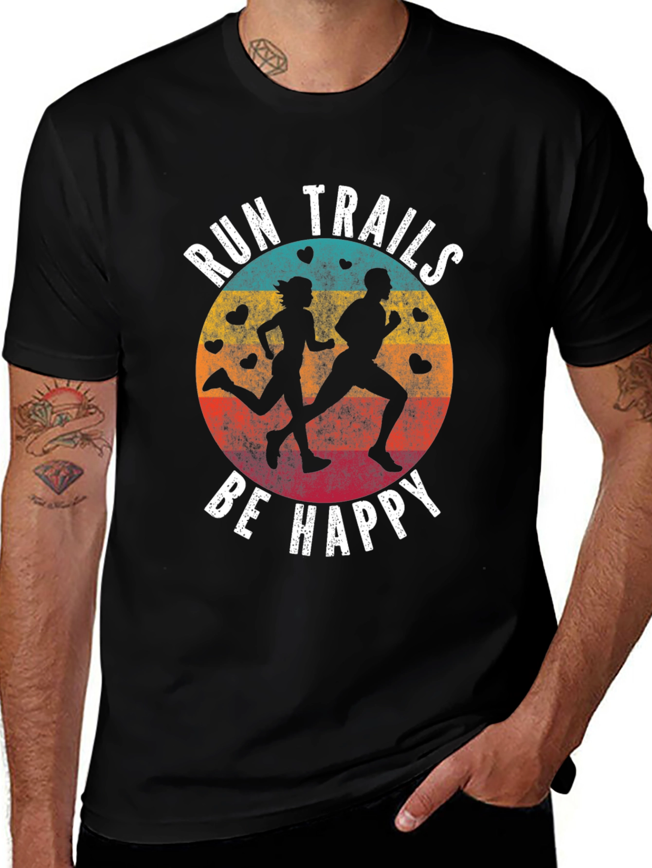 Run Trails Be Happy T-Shirt