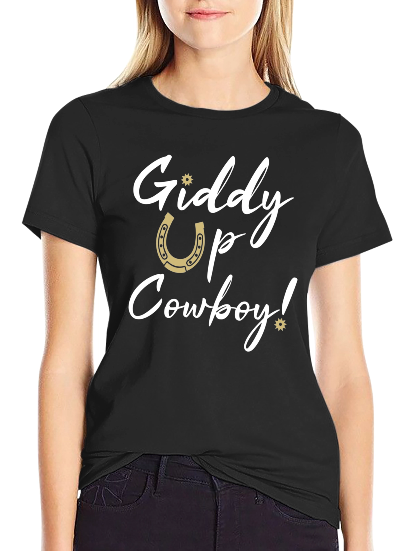Giddy Up Cowboy Graphic Tee - Western Style