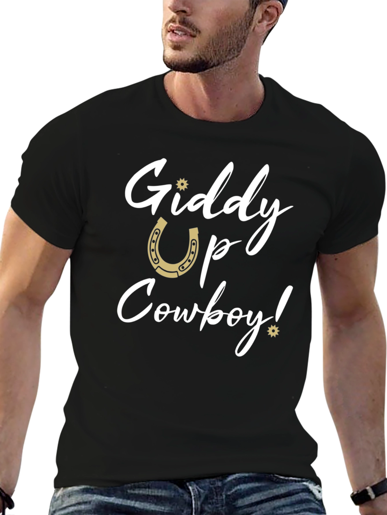 Giddy Up Cowboy Graphic Tee - Western Style