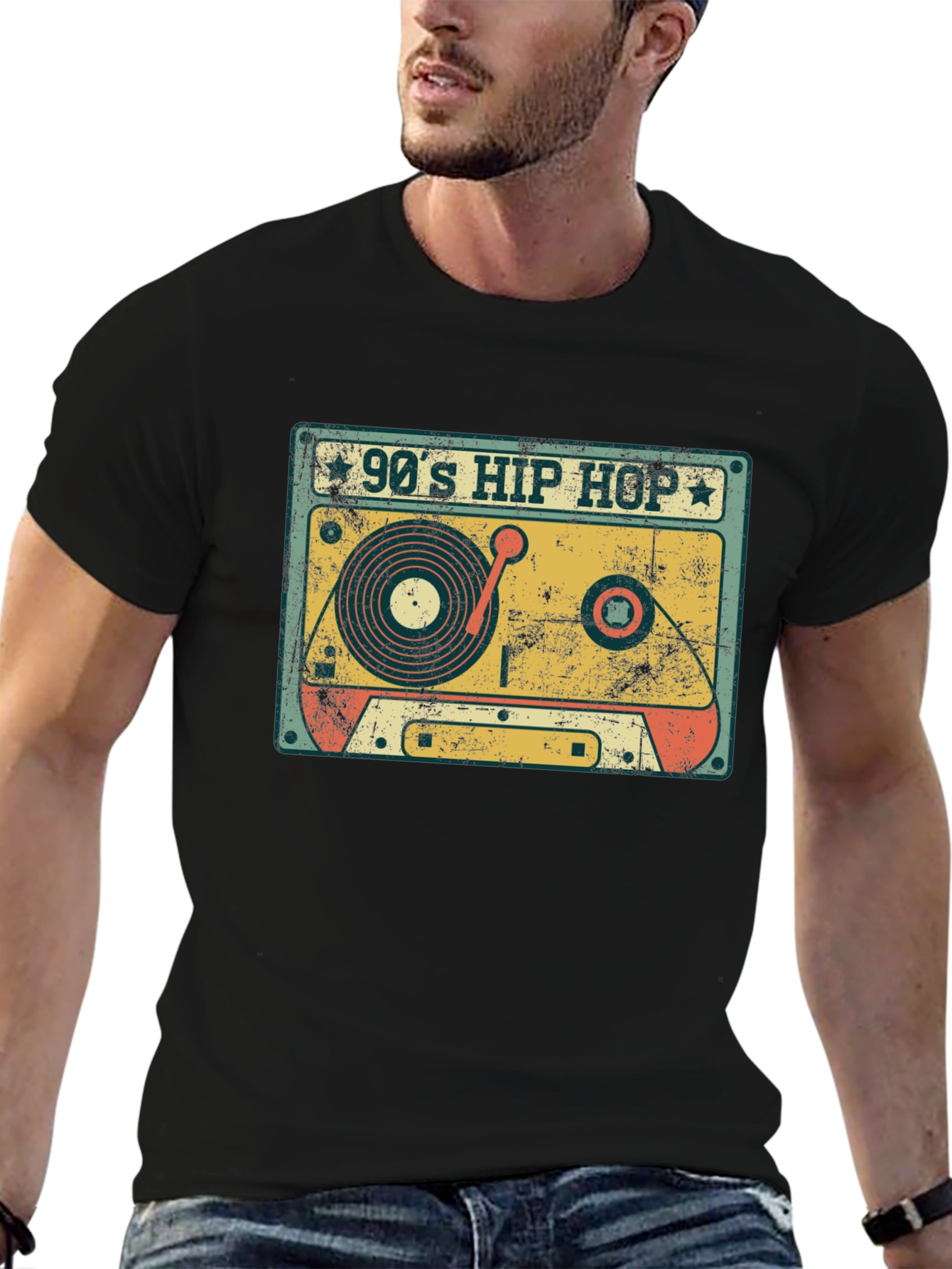 90s Hip Hop Cassette Tape Graphic T-Shirt