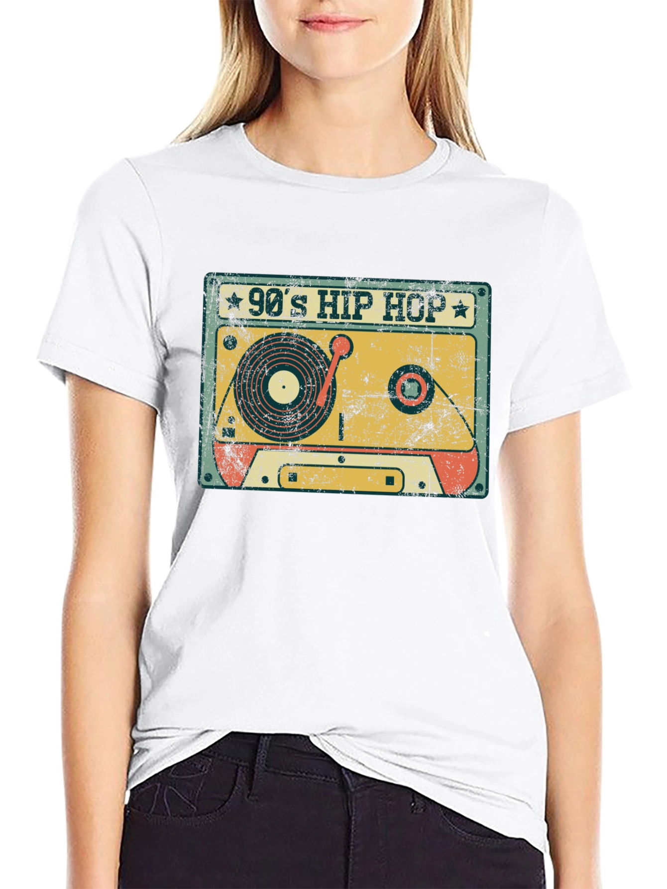90s Hip Hop Cassette Tape Graphic T-Shirt