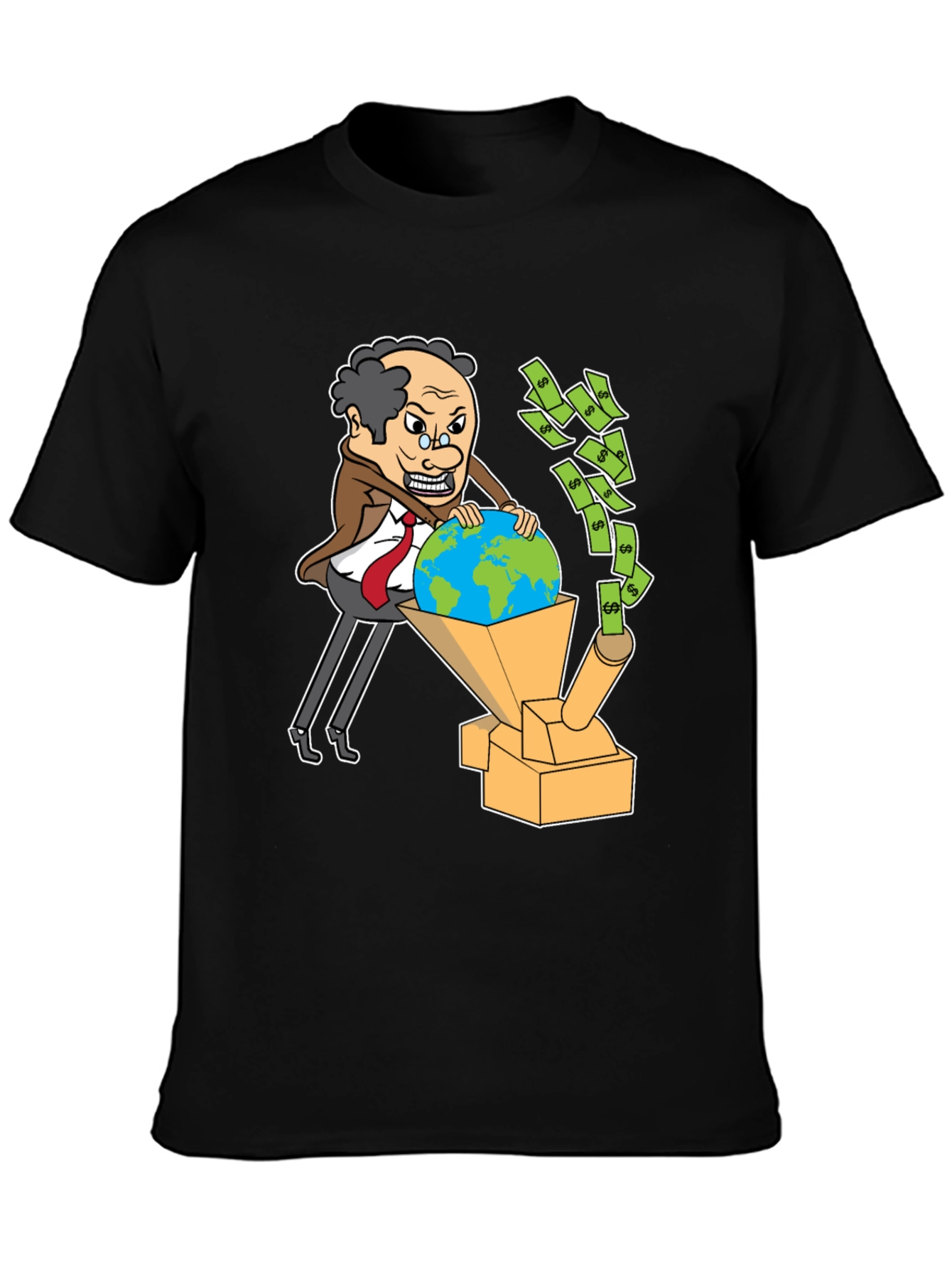 Greedy Businessman Exploiting Earth T-Shirt