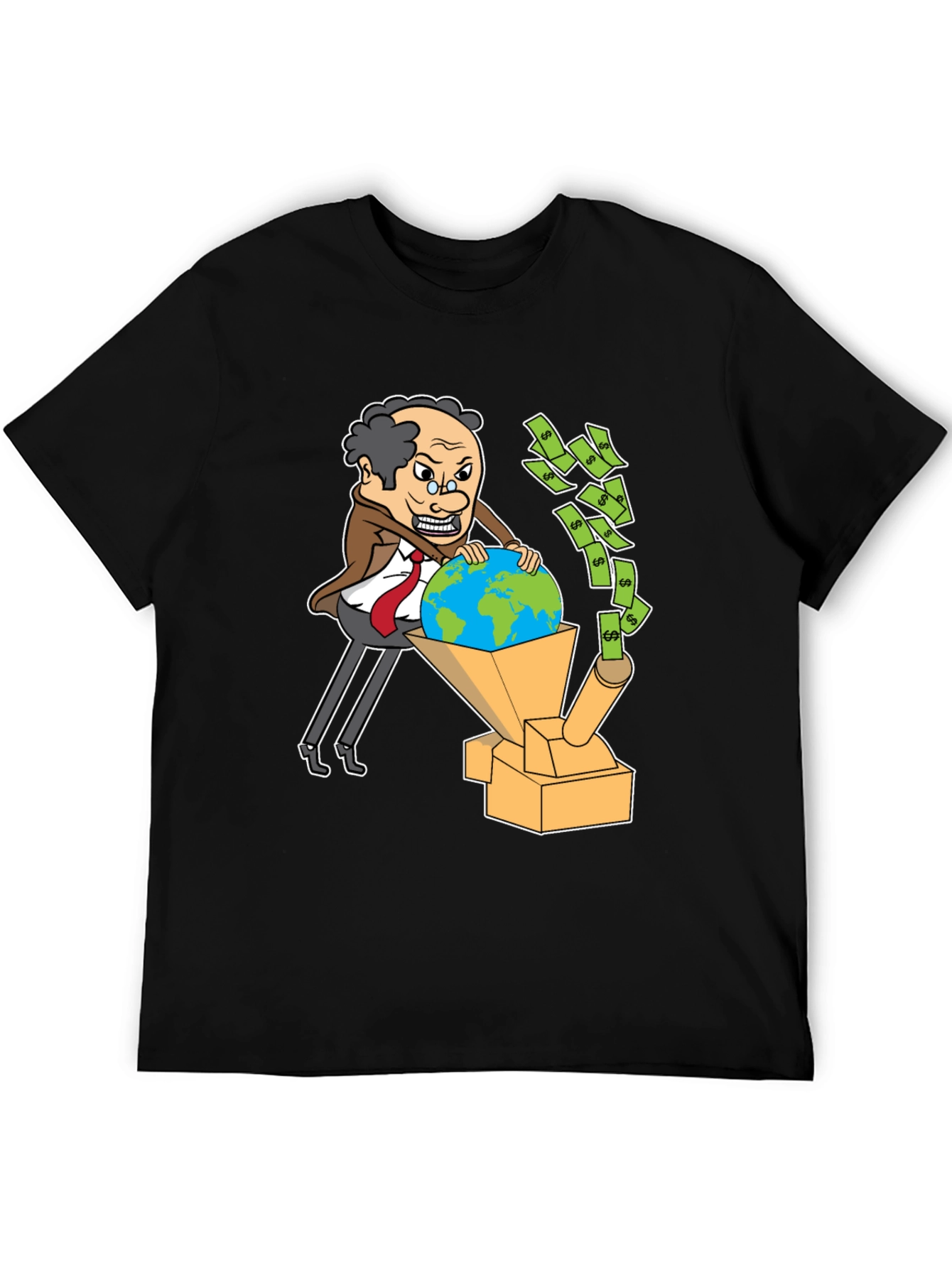 Greedy Businessman Exploiting Earth T-Shirt