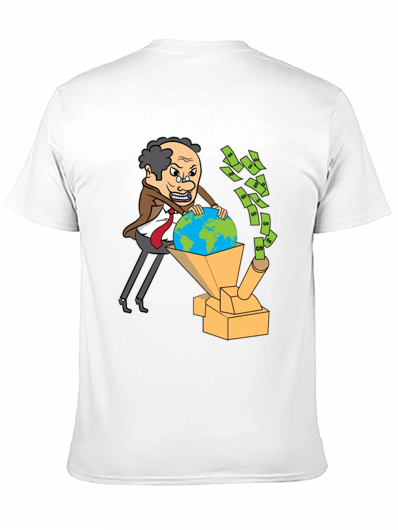Greedy Businessman Exploiting Earth T-Shirt