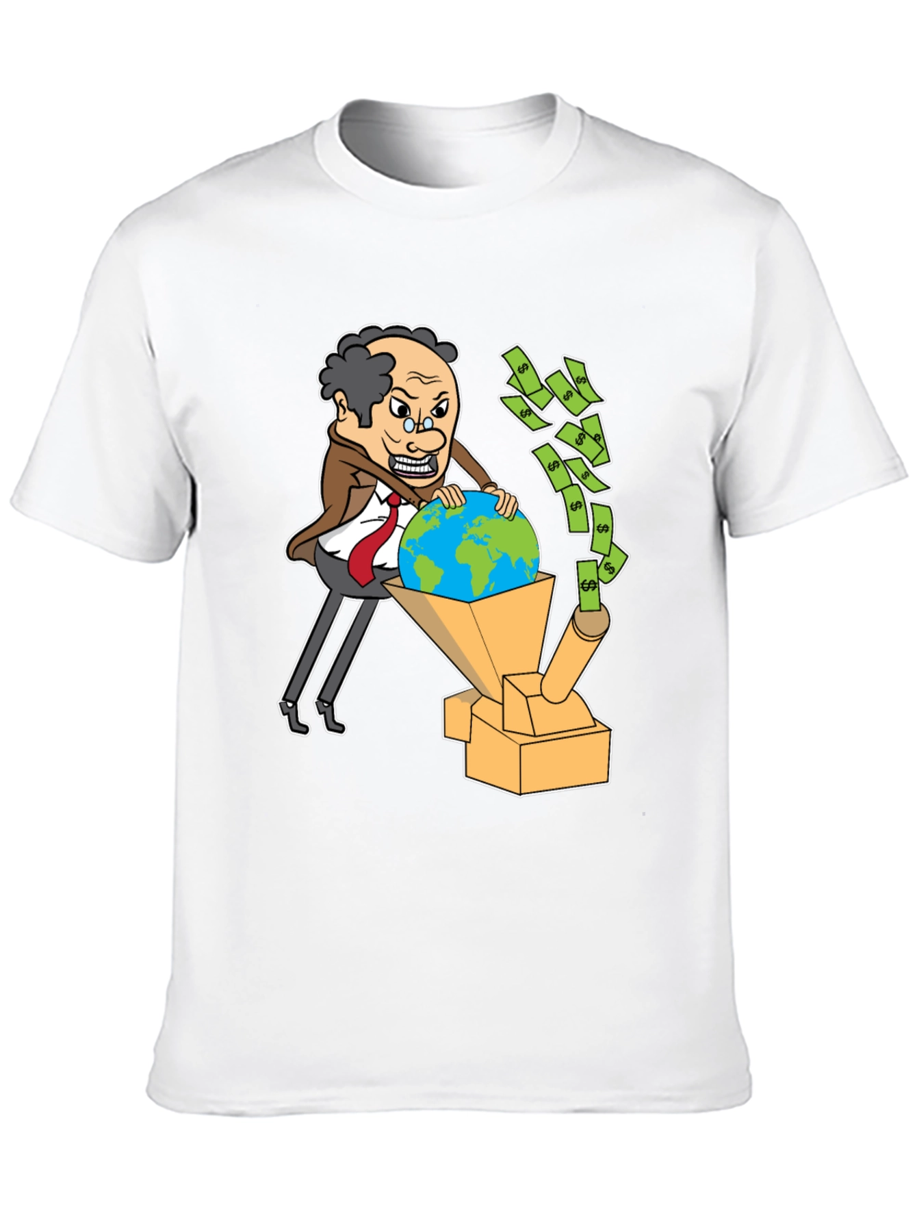 Greedy Businessman Exploiting Earth T-Shirt