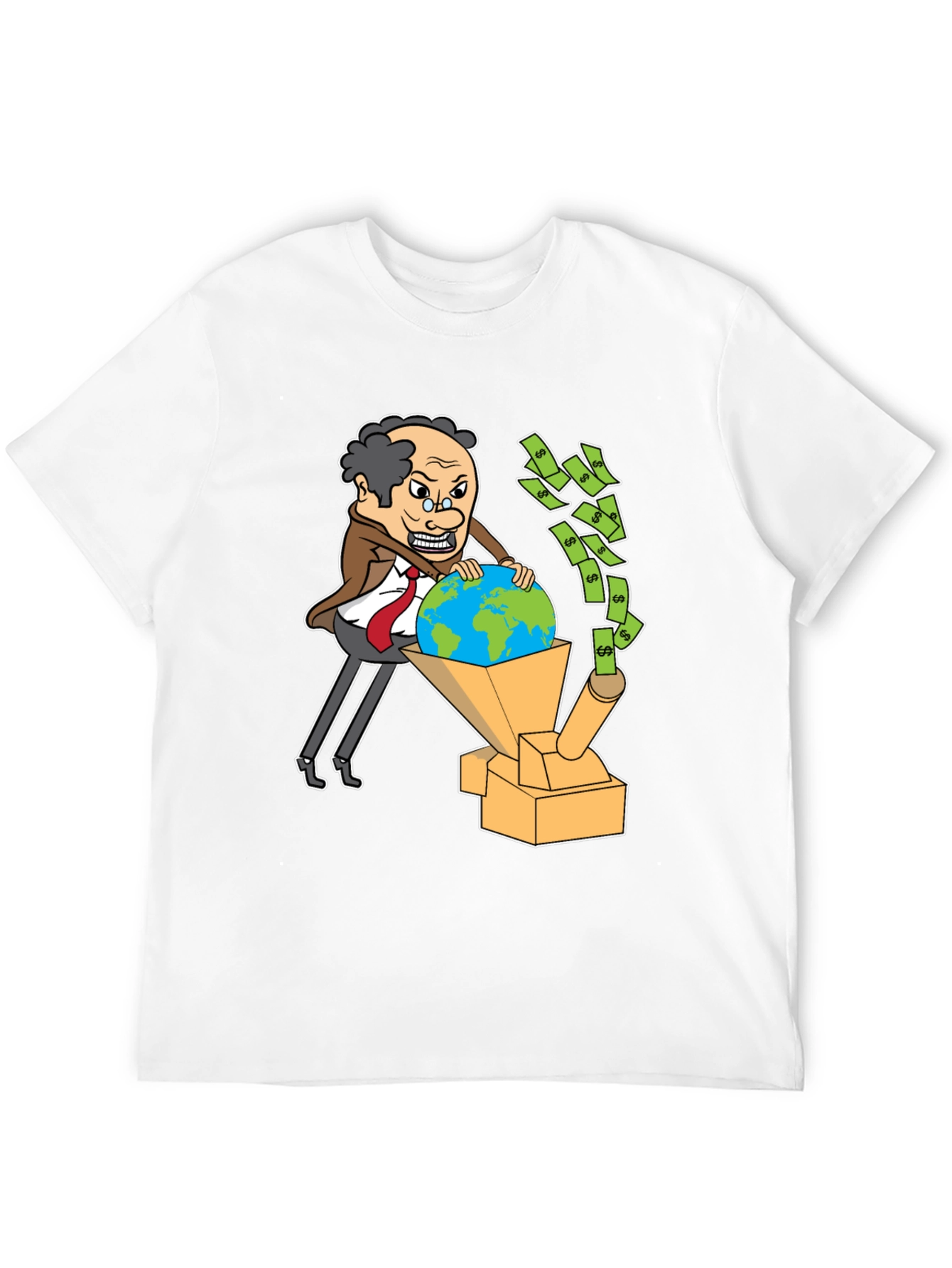 Greedy Businessman Exploiting Earth T-Shirt