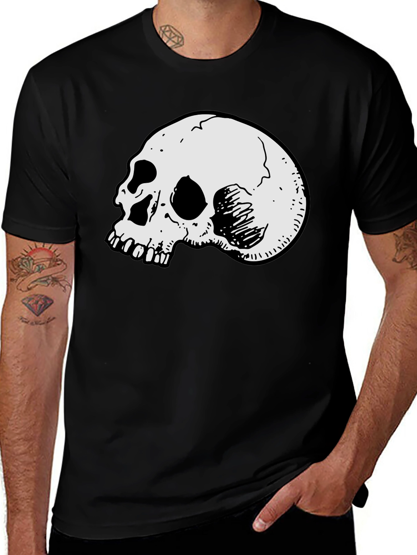 Skull Graphic Black T-Shirt