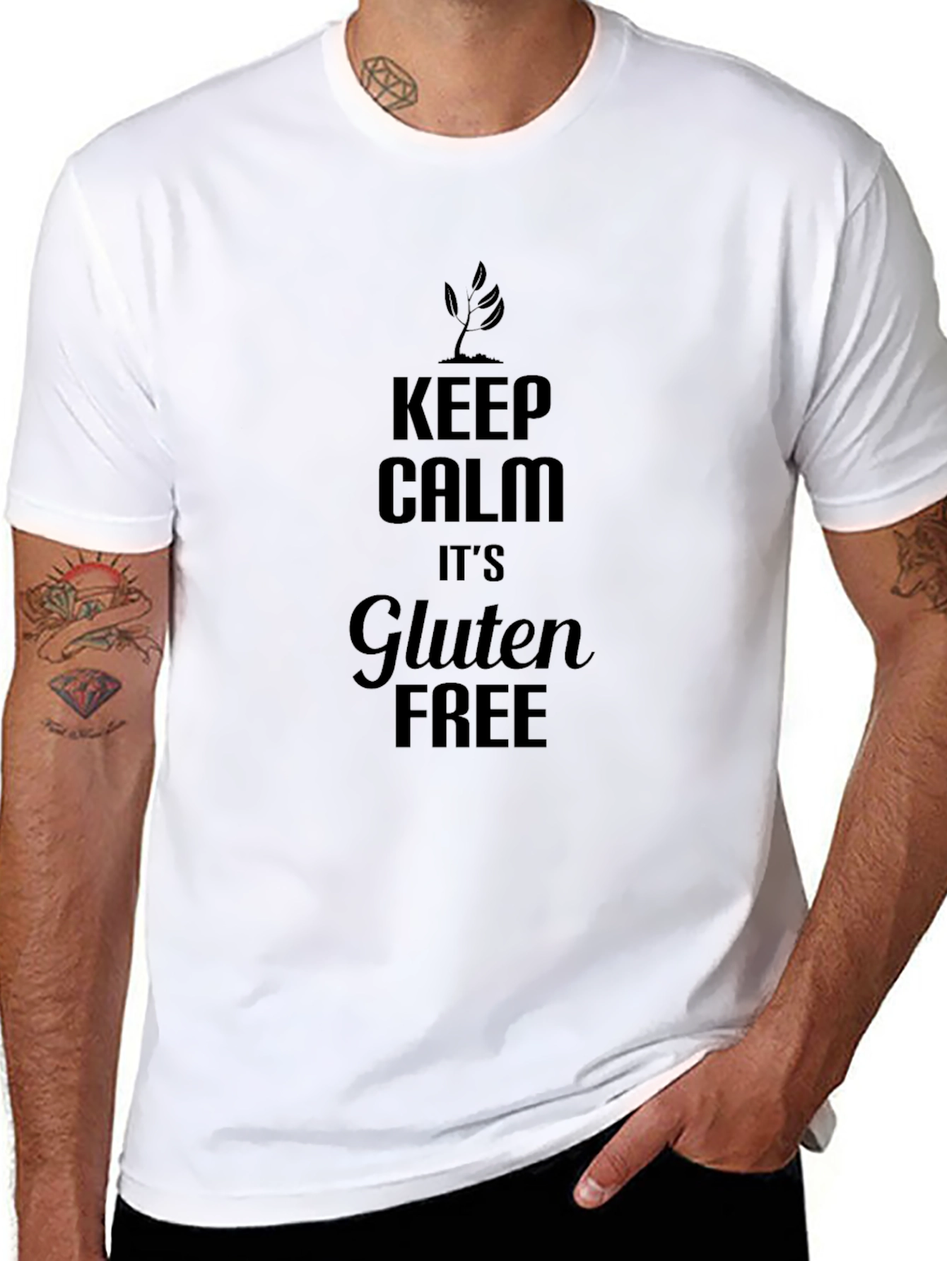 Keep Calm Its Gluten Free Black T-Shirt