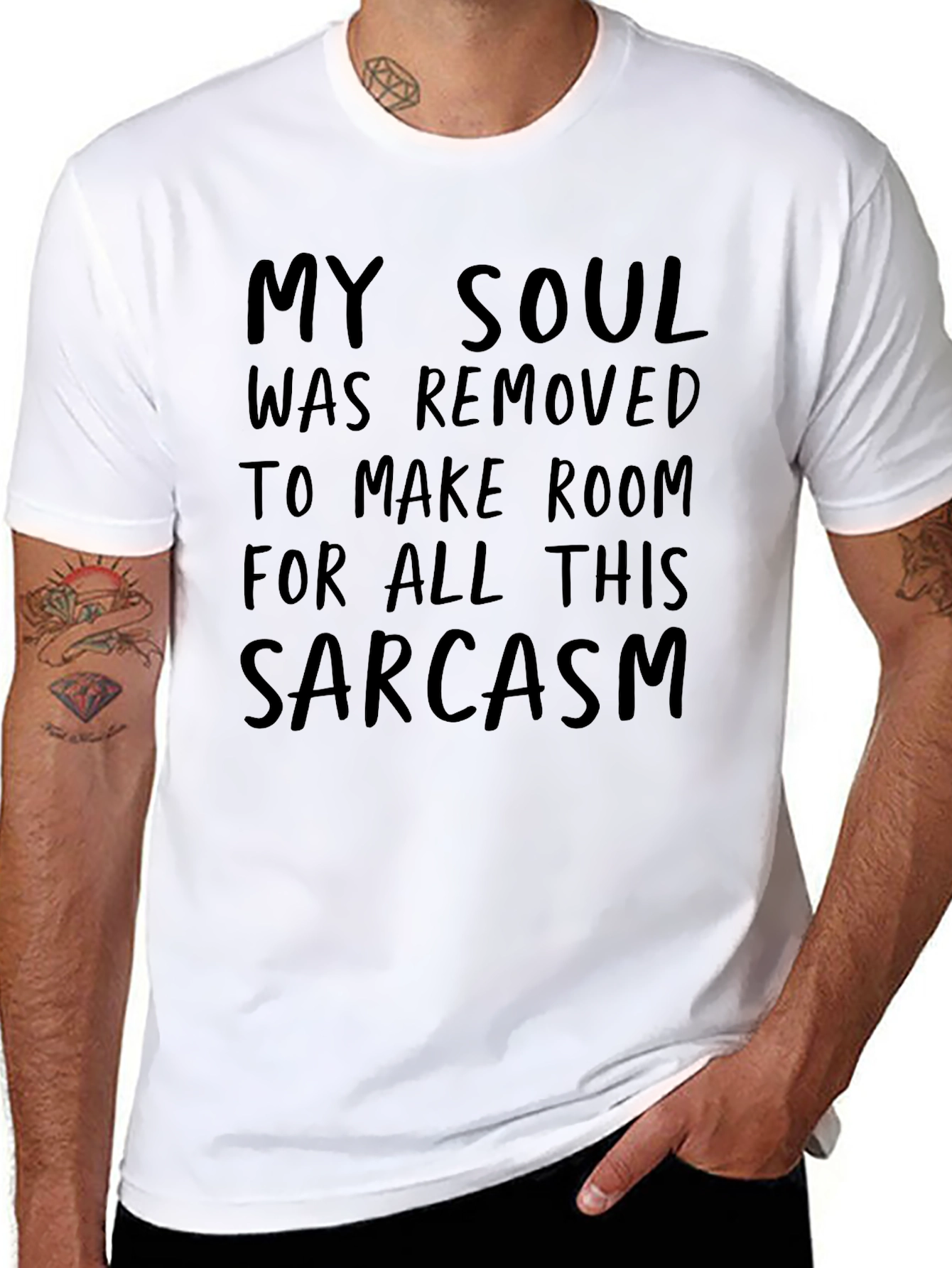 Sarcastic Soul Tee - Black Graphic T-Shirt