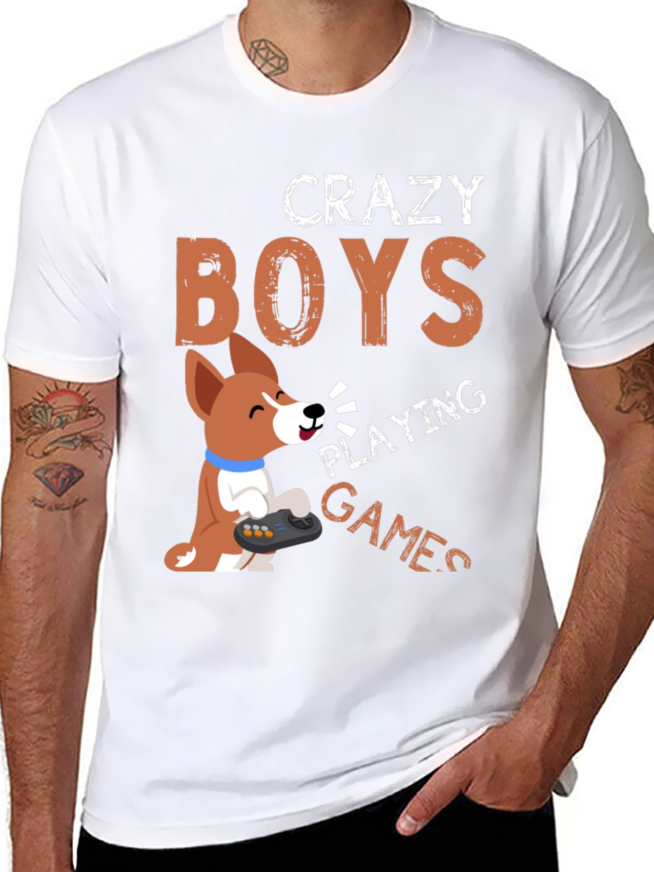 Crazy Boys Playing Games T-Shirt