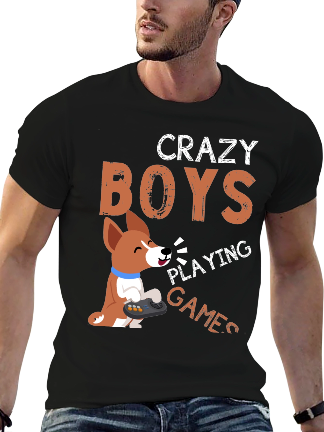 Crazy Boys Playing Games T-Shirt
