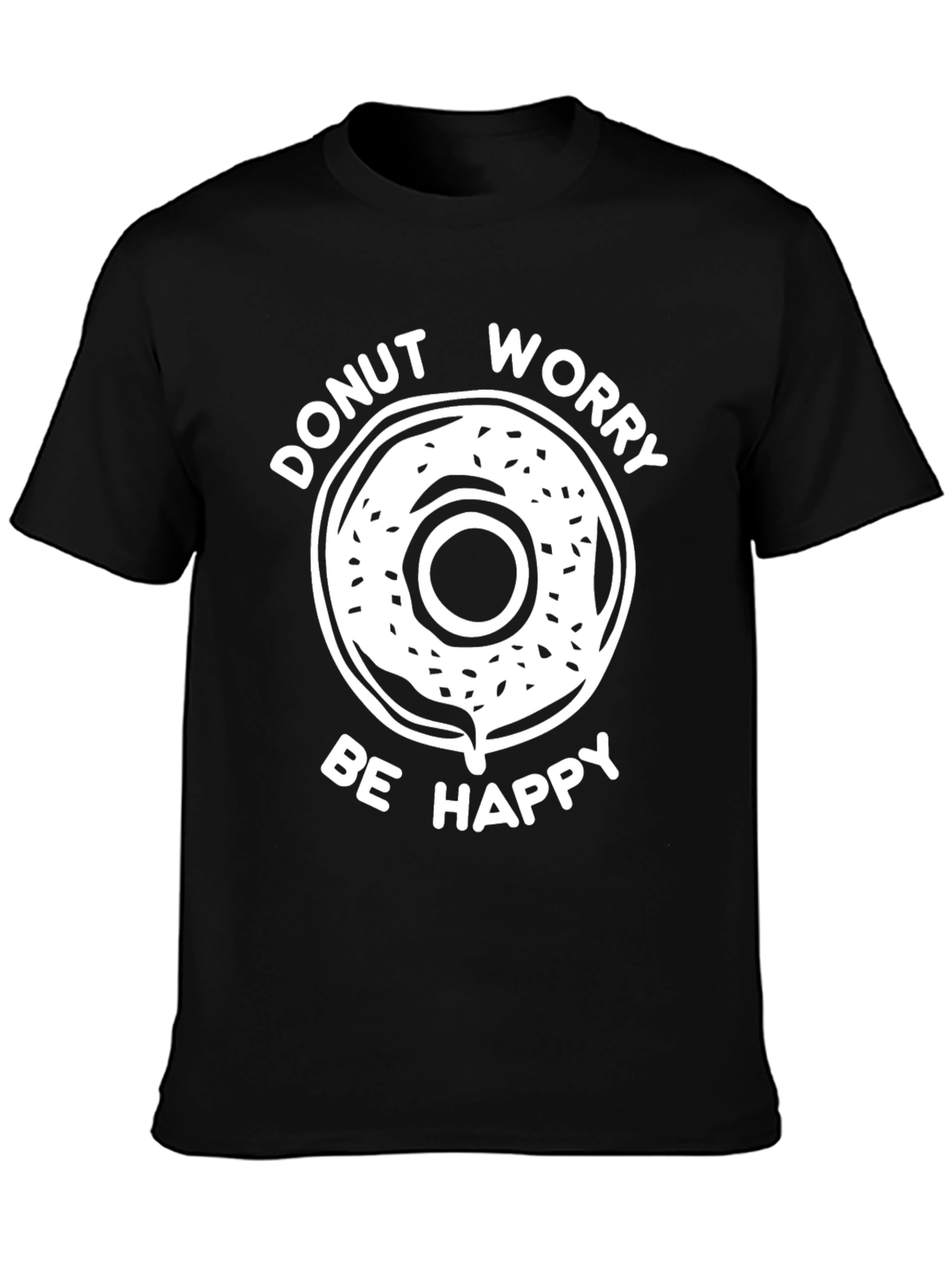 Donut Worry Be Happy Graphic T-Shirt