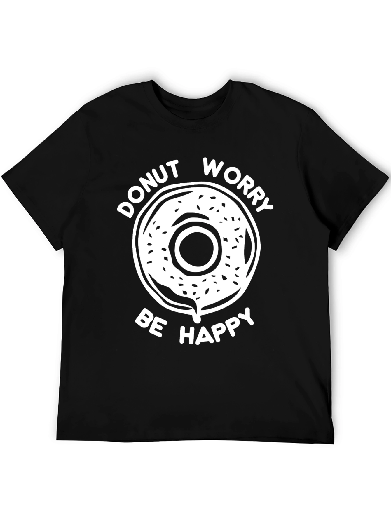 Donut Worry Be Happy Graphic T-Shirt