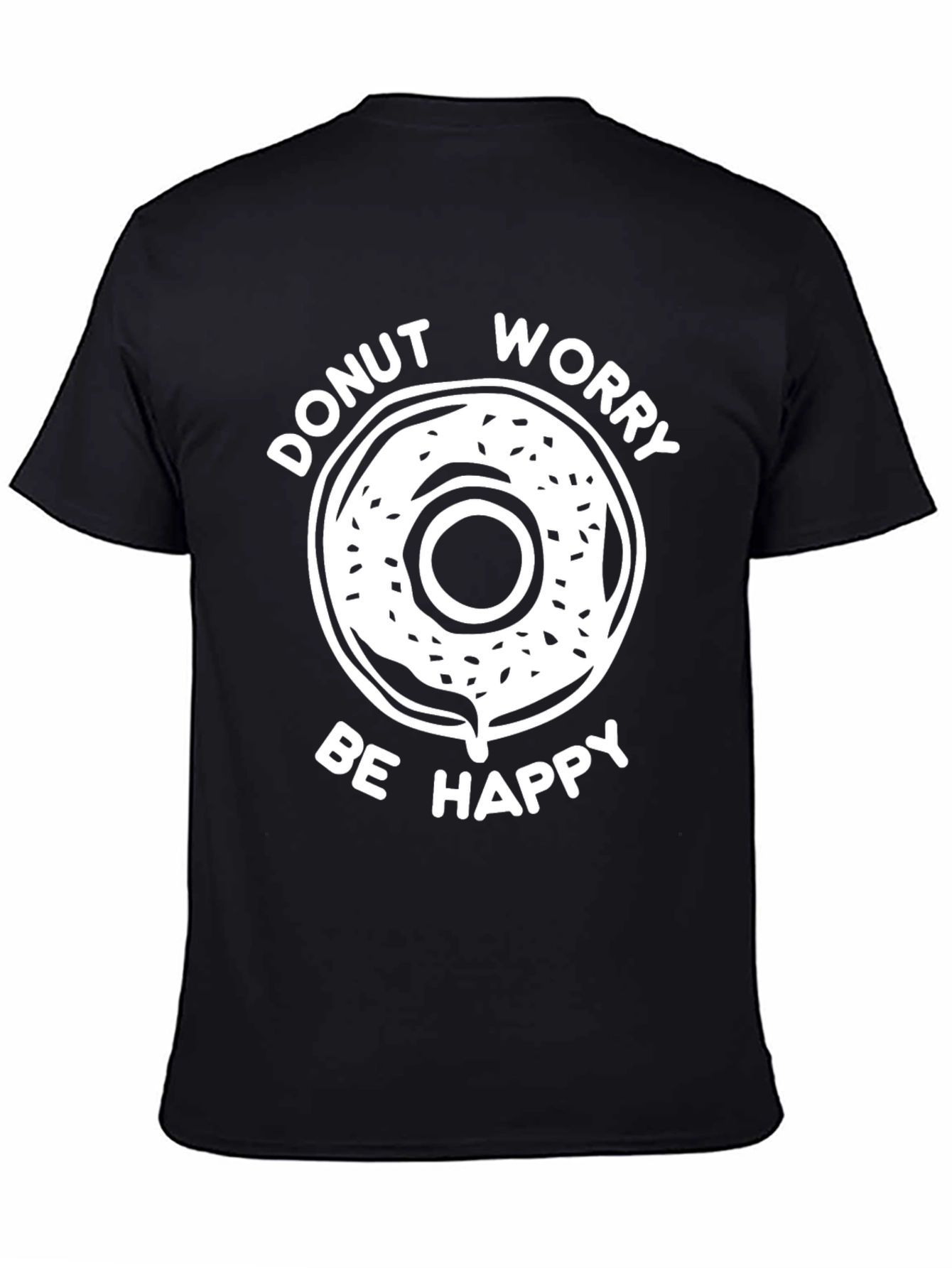 Donut Worry Be Happy Graphic T-Shirt