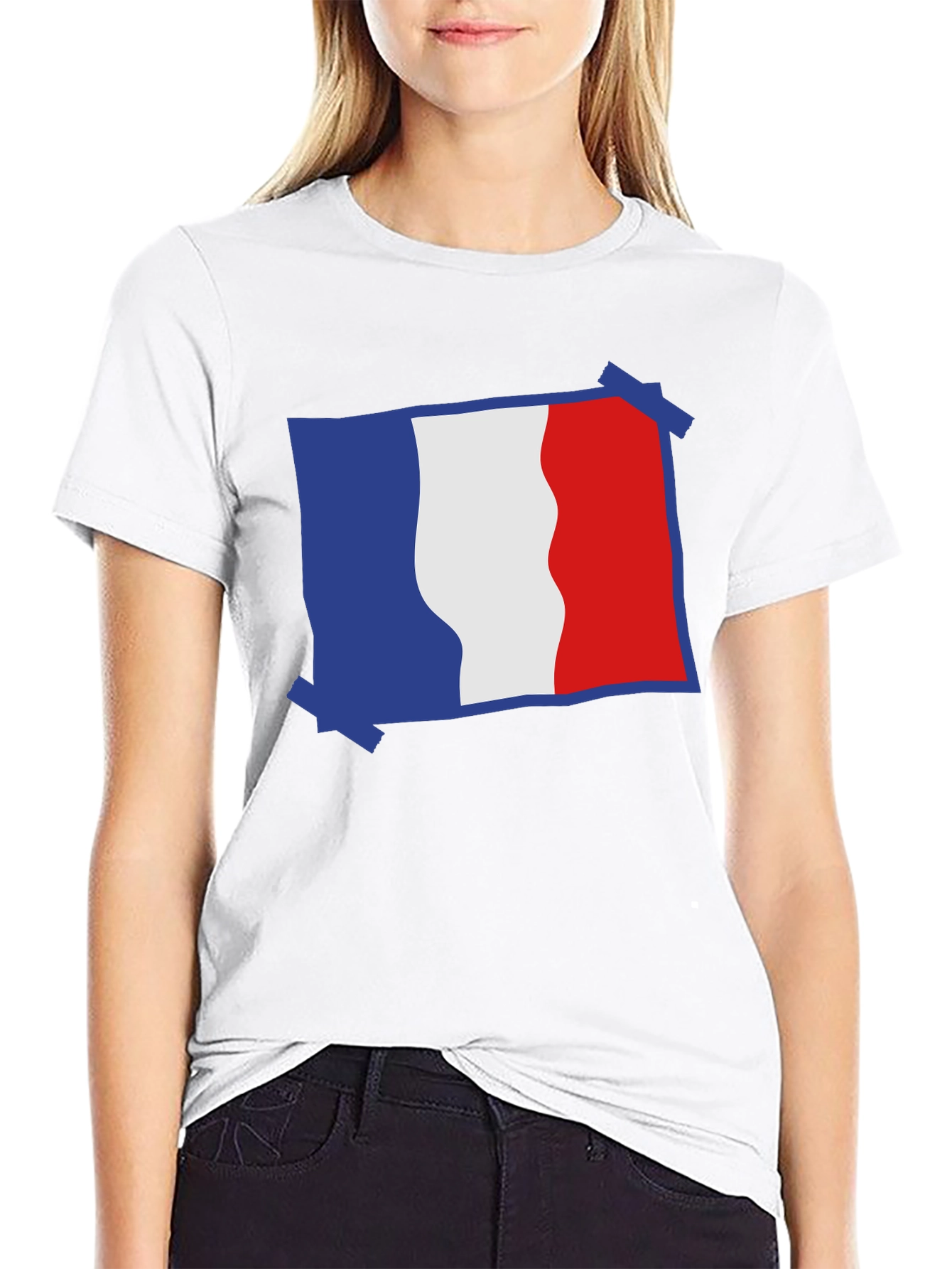 France Flag Graphic Tee - Stylish Casual T-Shirt