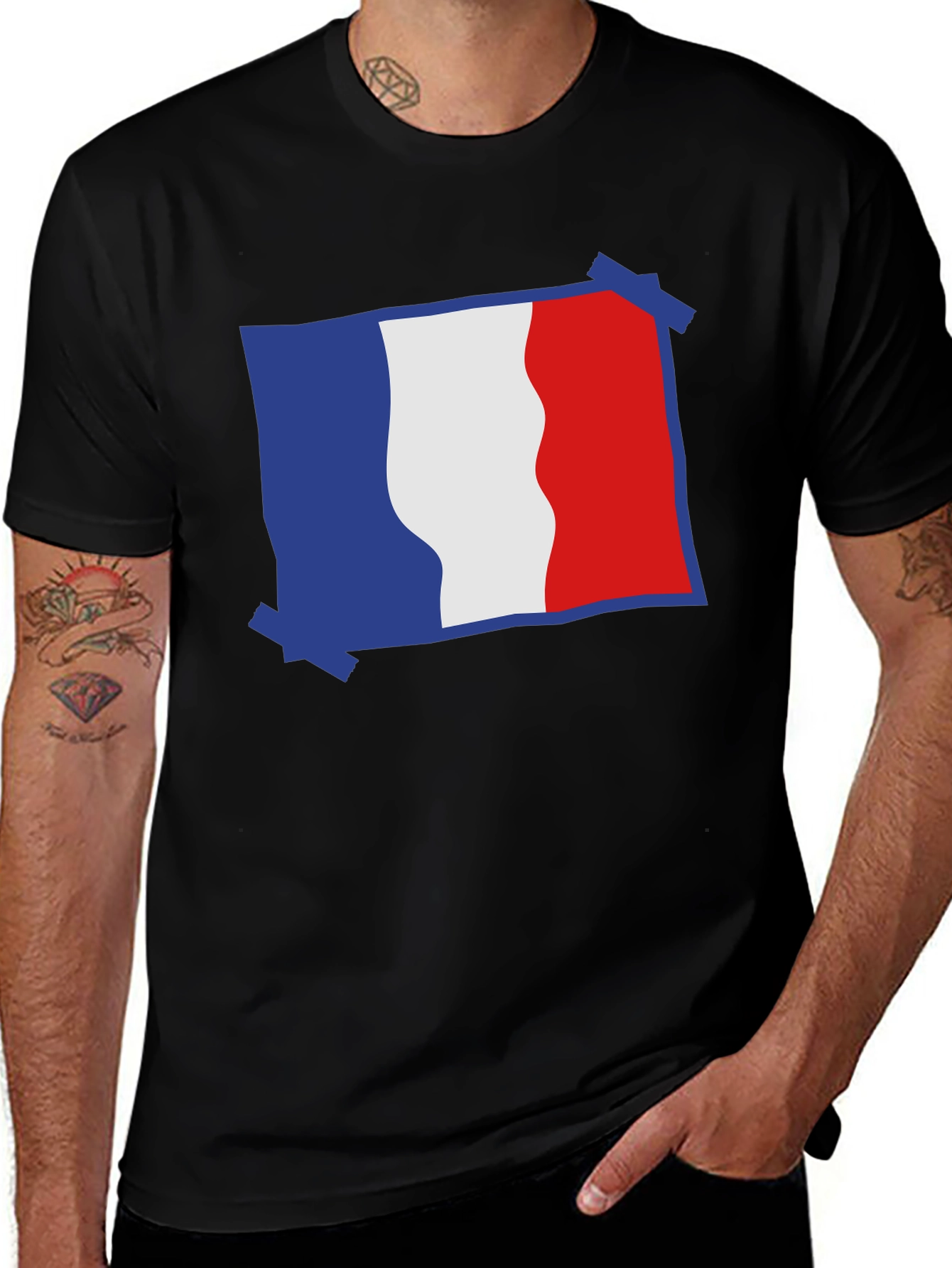 France Flag Graphic Tee - Stylish Casual T-Shirt