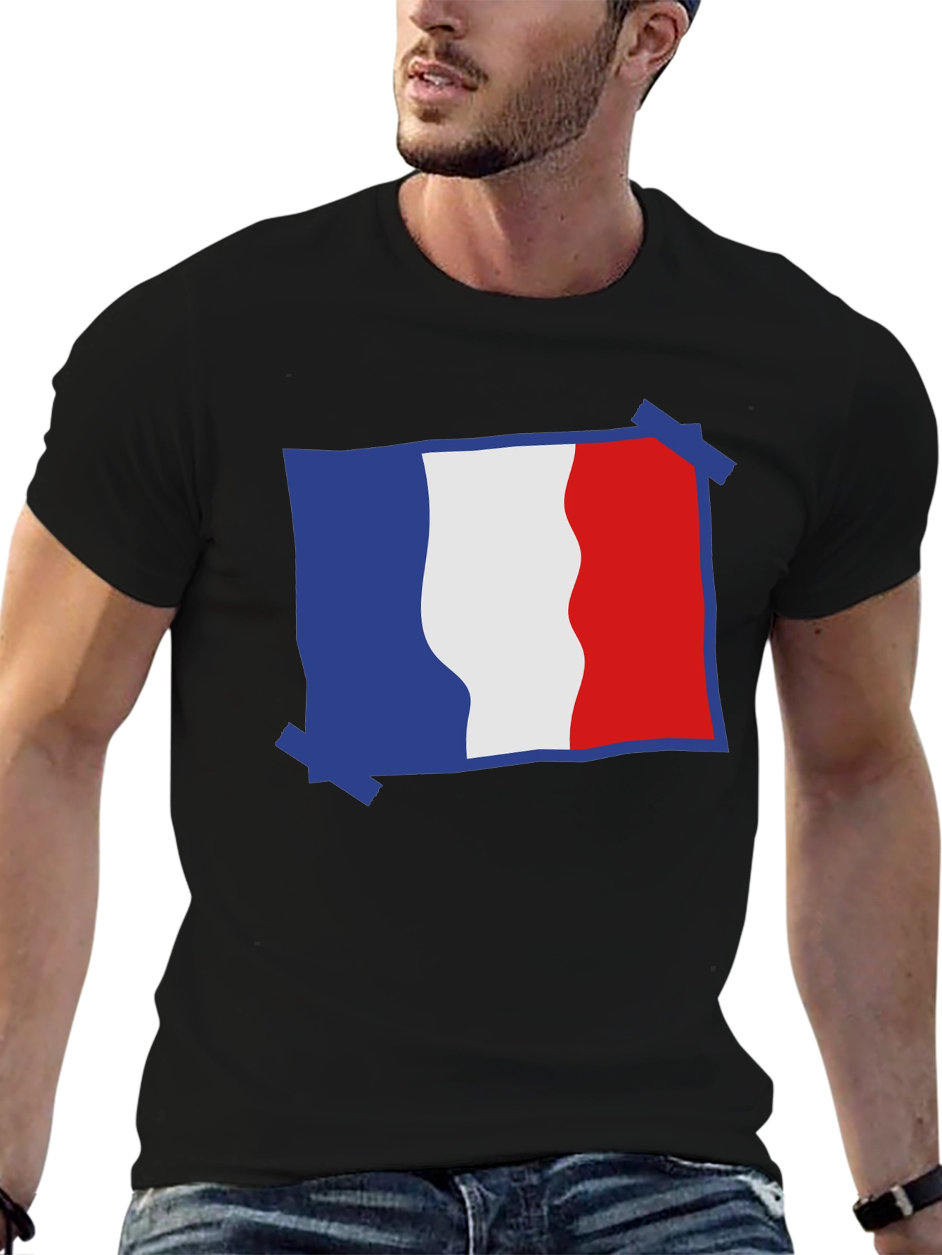 France Flag Graphic Tee - Stylish Casual T-Shirt