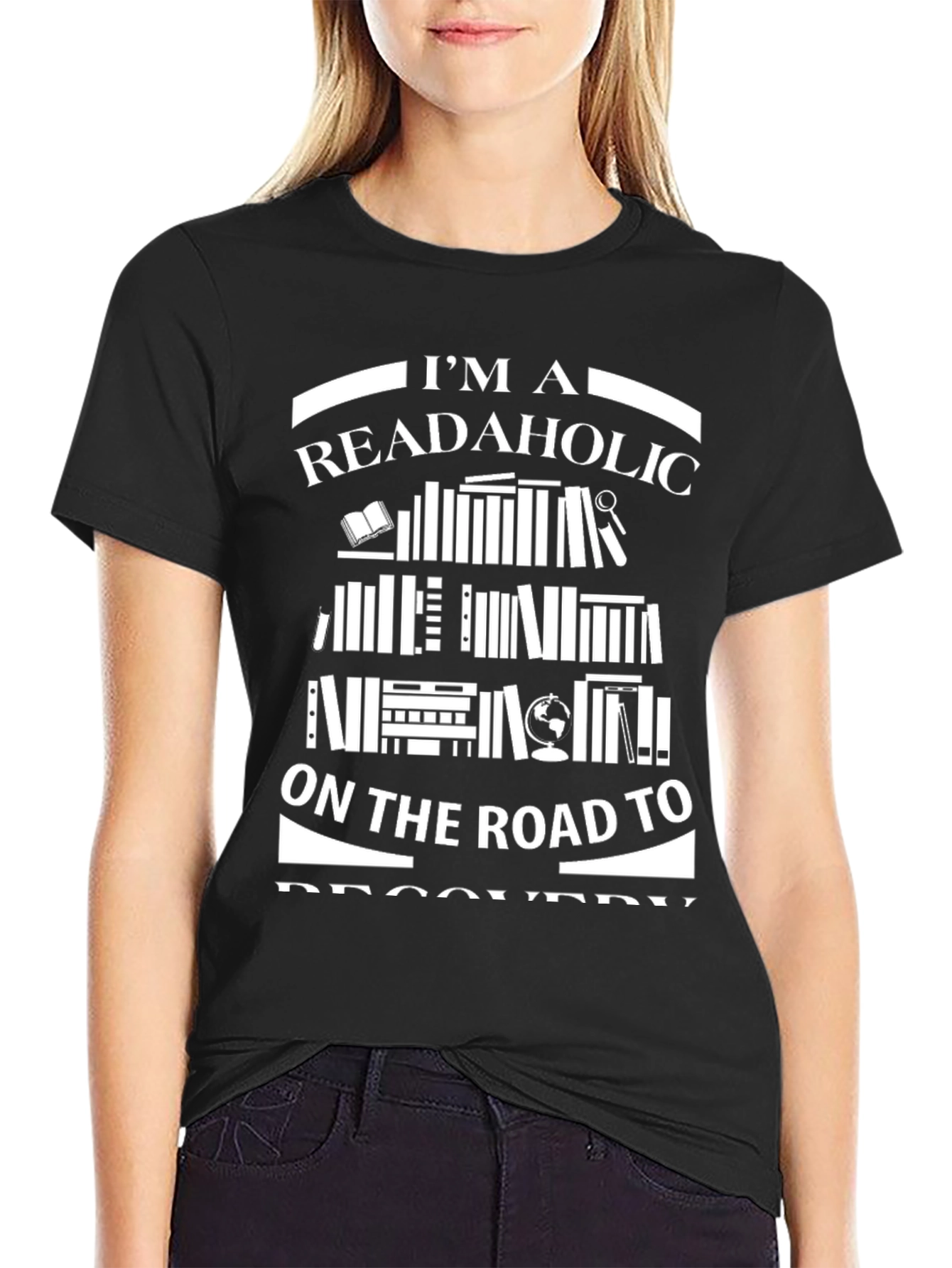 Readaholic T-Shirt: Road to Recovery Book Lover Tee